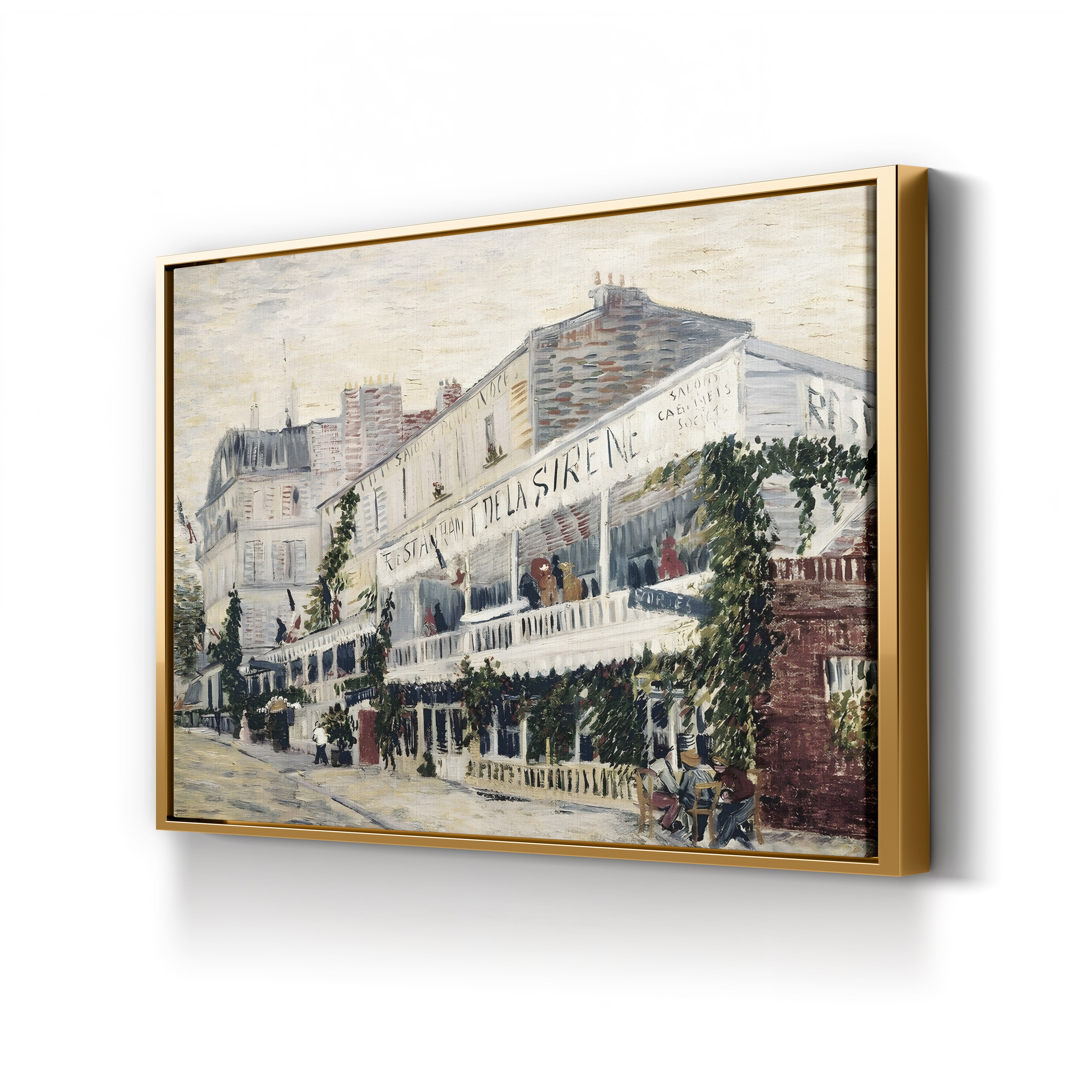 Restaurant de la Sirène, 1887 – Vincent van Gogh Wall Art | Post-Impressionist Cityscape Canvas Print