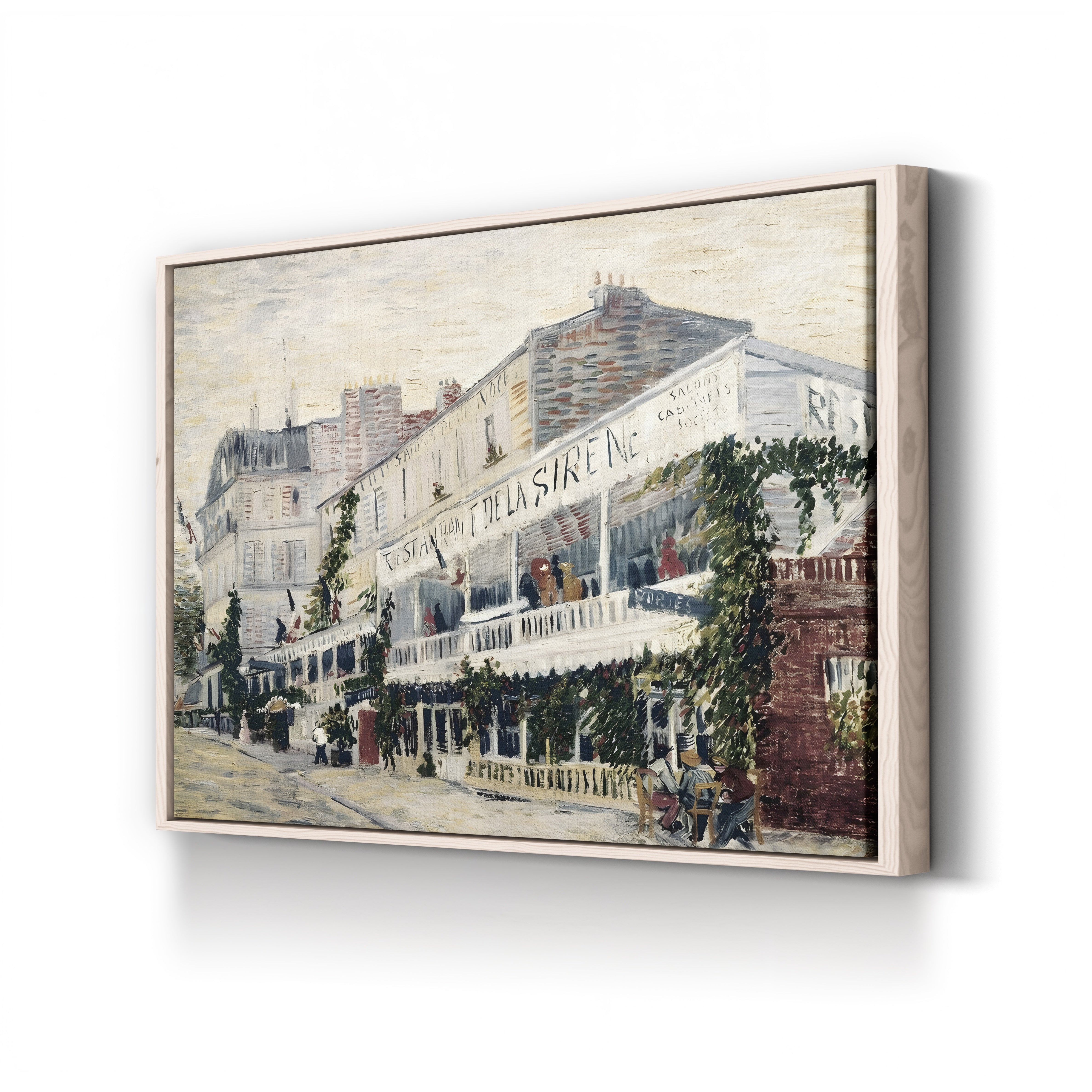 Restaurant de la Sirène, 1887 – Vincent van Gogh Wall Art | Post-Impressionist Cityscape Canvas Print