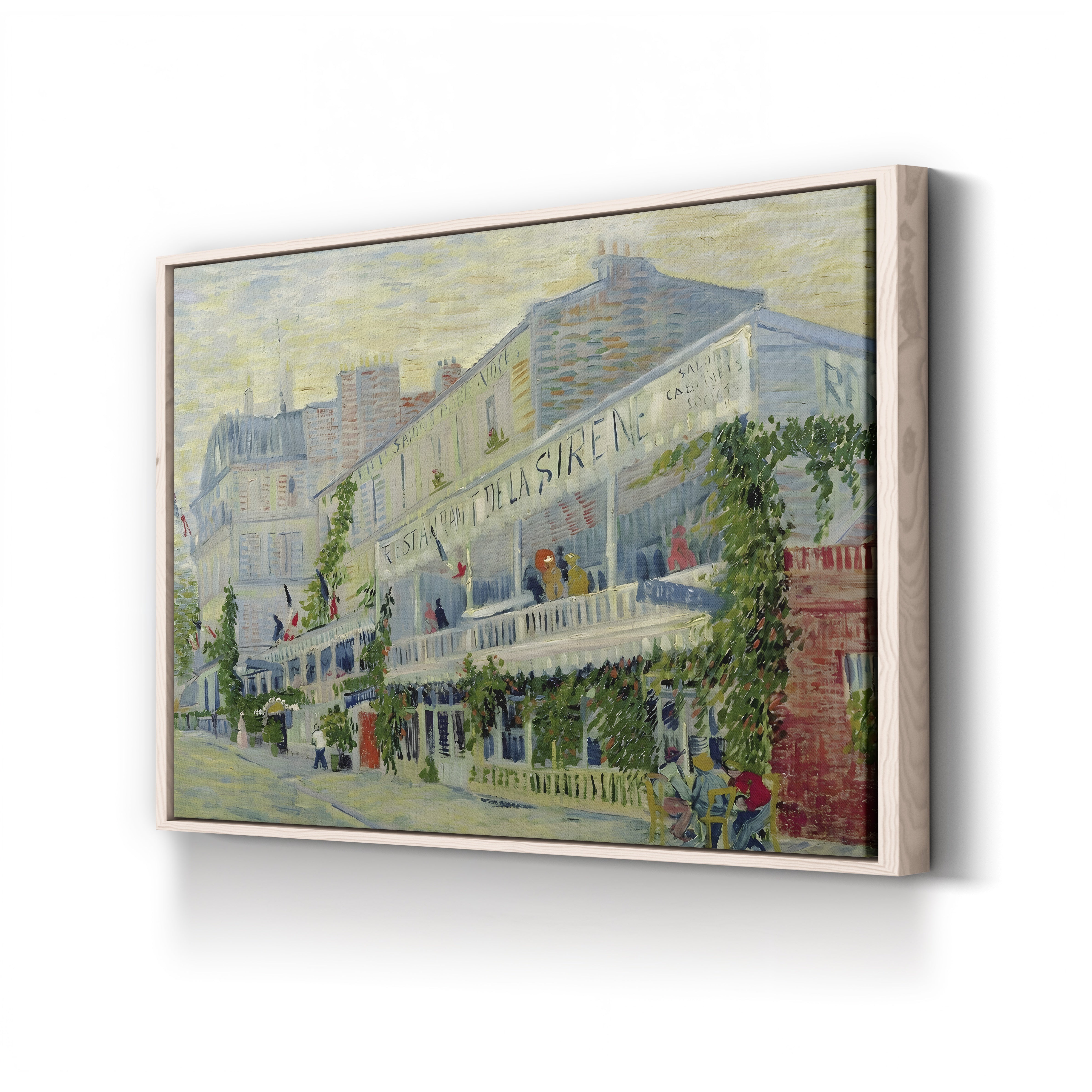 The Restaurant de la Sirène at Asnières, 1887 – Vincent van Gogh Wall Art | Post-Impressionist Cityscape Canvas Print