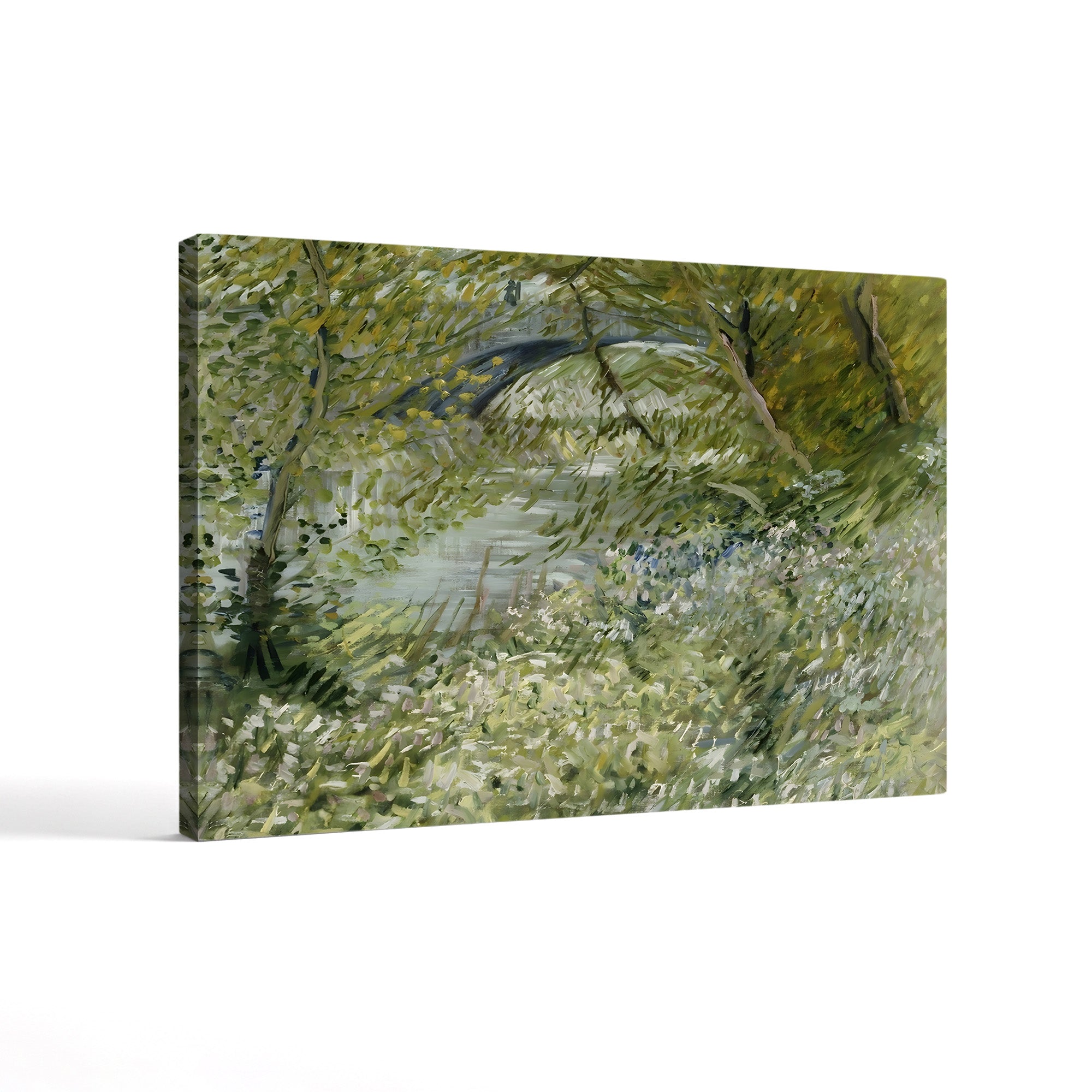 River Bank in Springtime by Vincent van Gogh canvas print, angled view