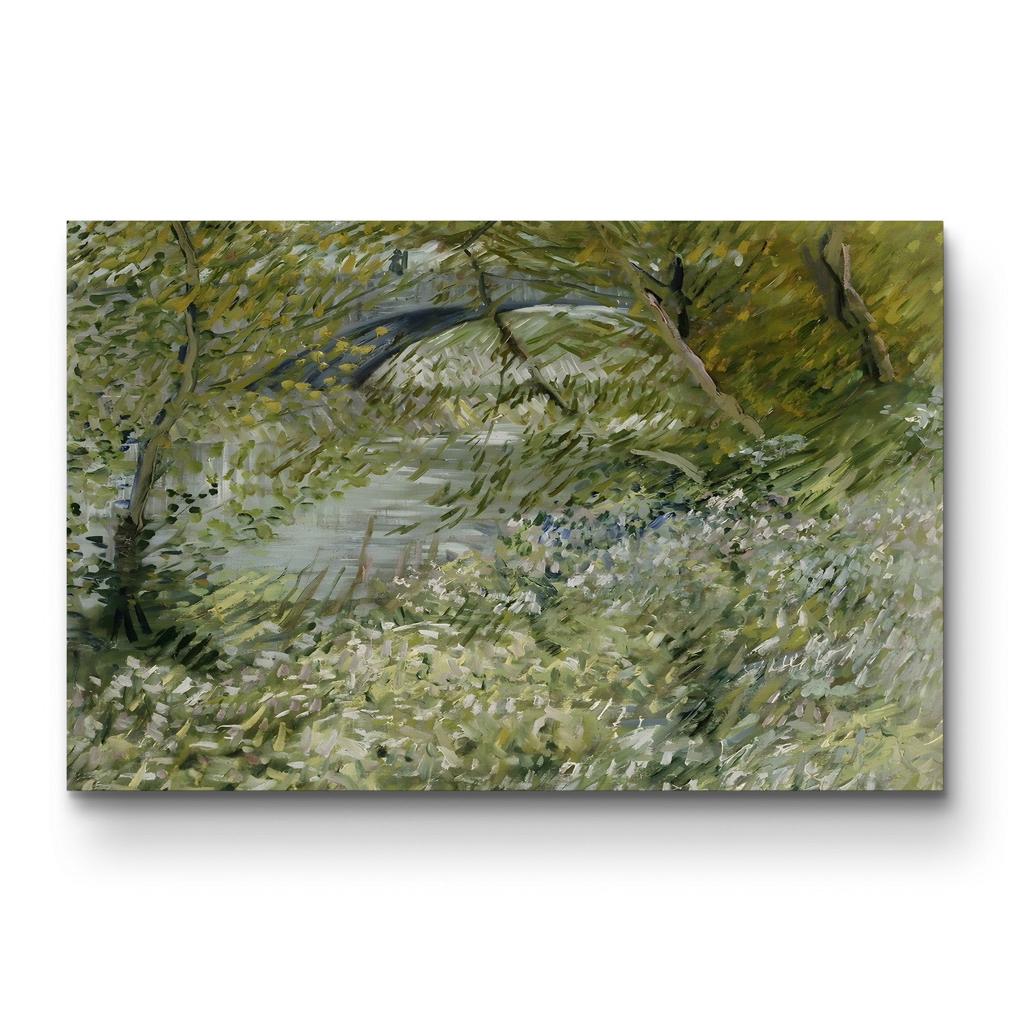 River Bank in Springtime by Vincent van Gogh canvas print, gallery-wrapped canvas straight-on view