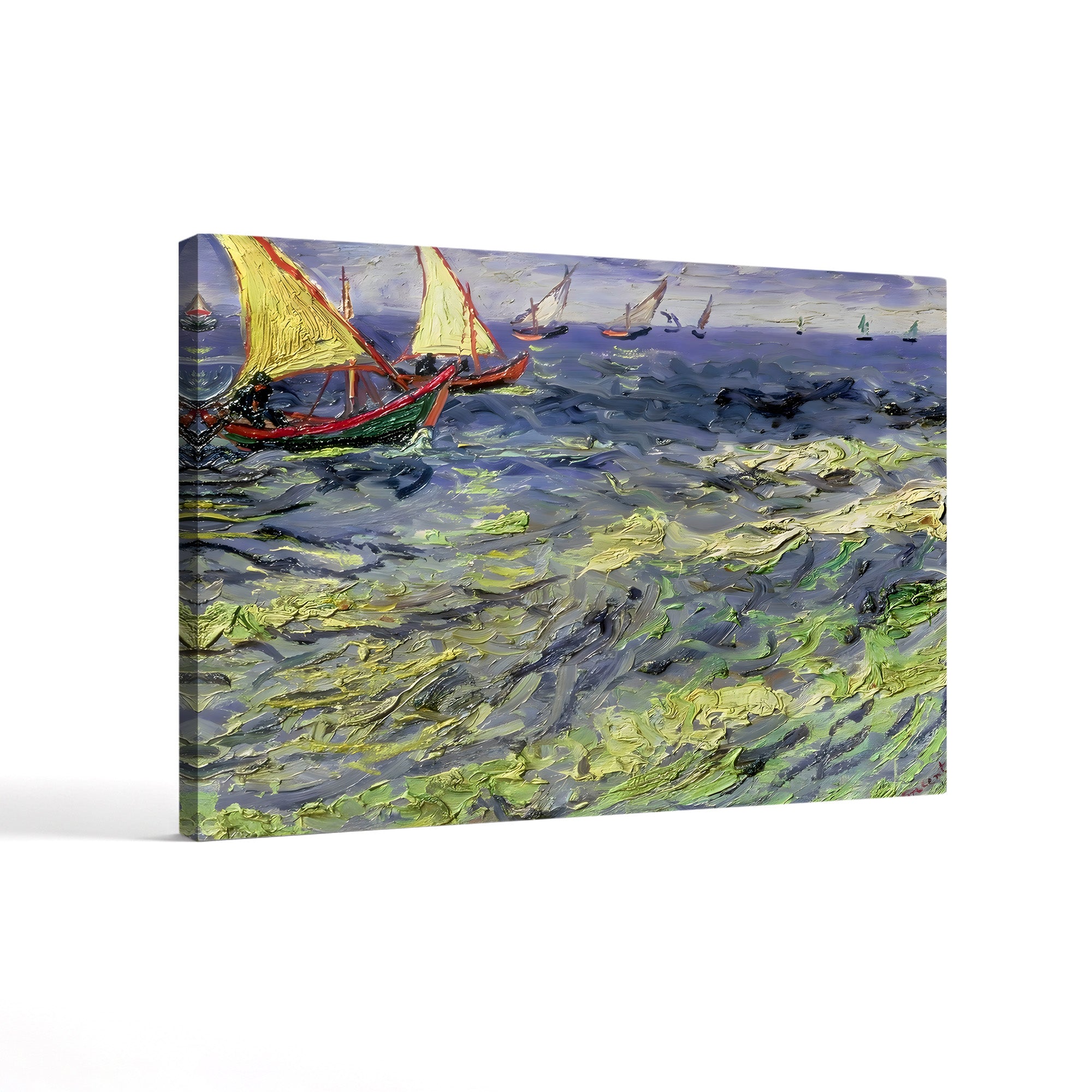 Seascape at Saintes-Maries, 1888 – Vincent van Gogh Wall Art | Post-Impressionist Seascape Canvas Print