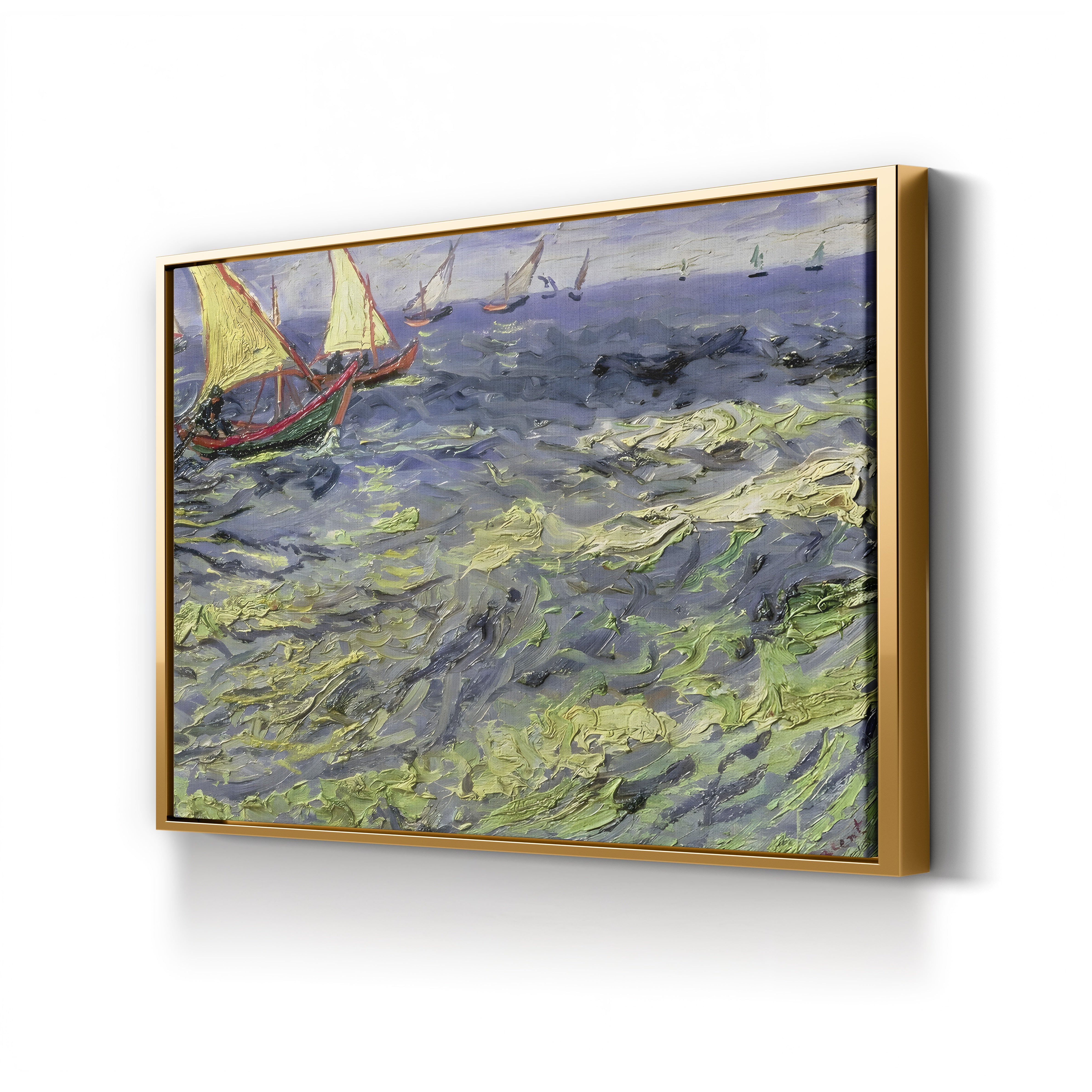 Seascape at Saintes-Maries, 1888 – Vincent van Gogh Wall Art | Post-Impressionist Seascape Canvas Print
