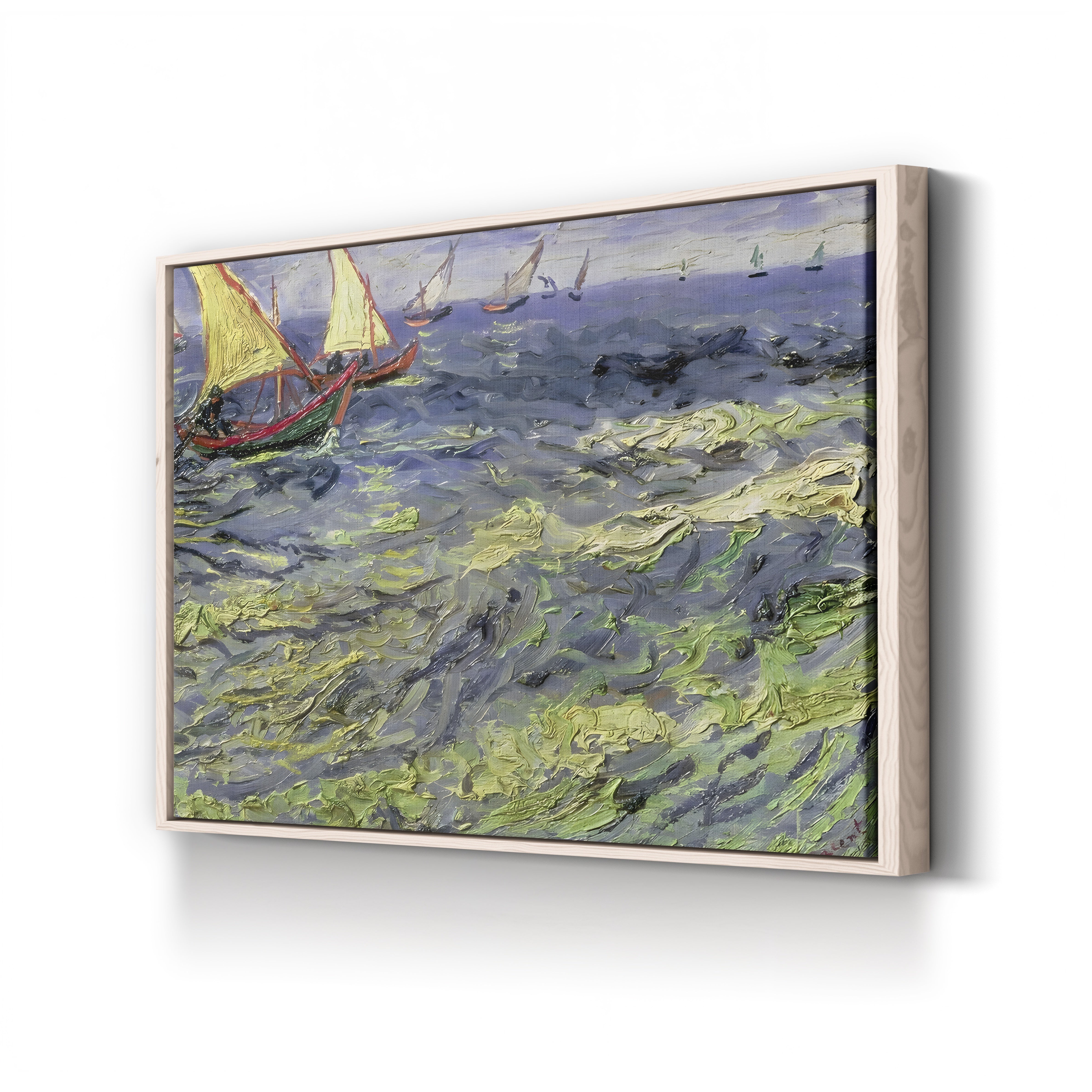 Seascape at Saintes-Maries, 1888 – Vincent van Gogh Wall Art | Post-Impressionist Seascape Canvas Print