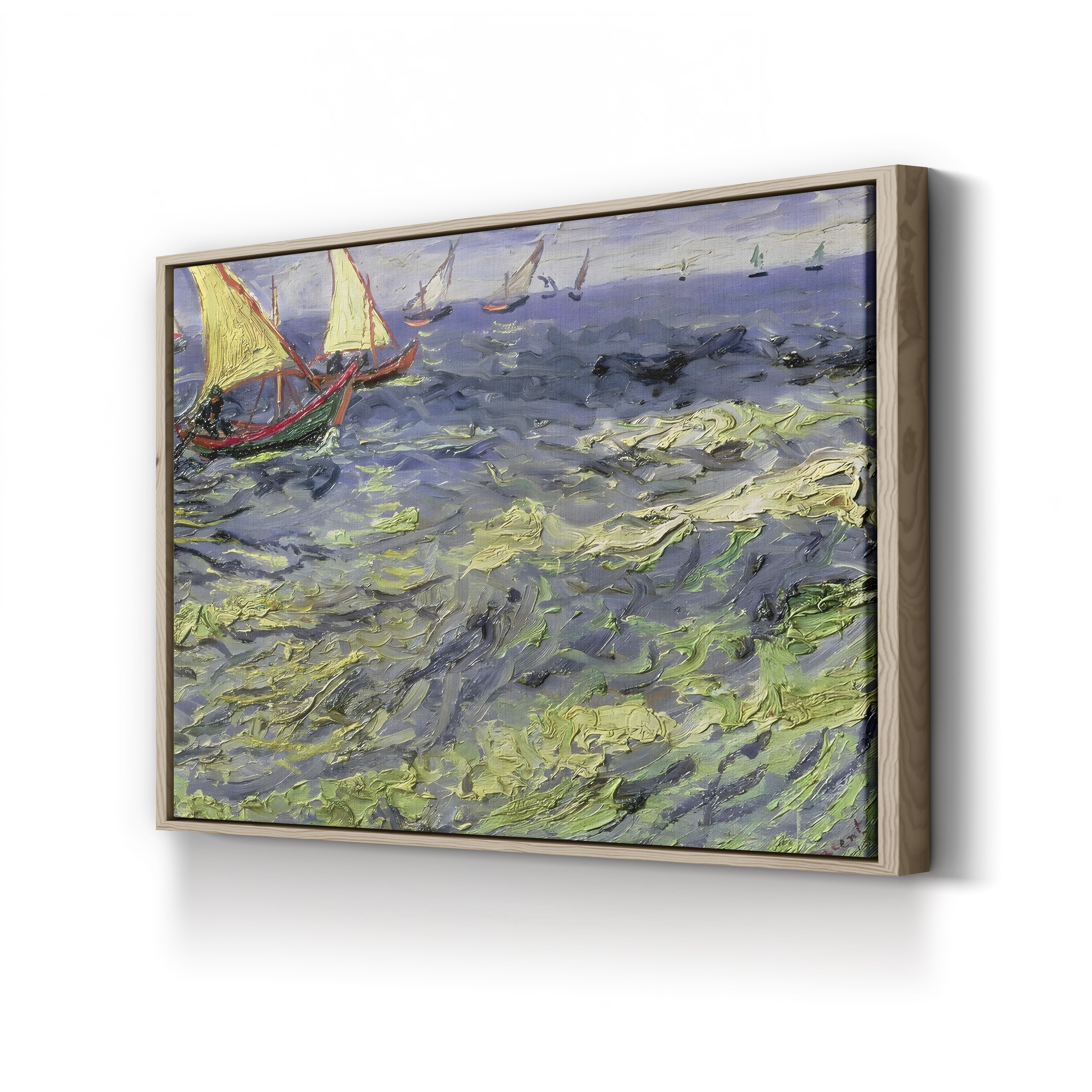 Seascape at Saintes-Maries, 1888 – Vincent van Gogh Wall Art | Post-Impressionist Seascape Canvas Print