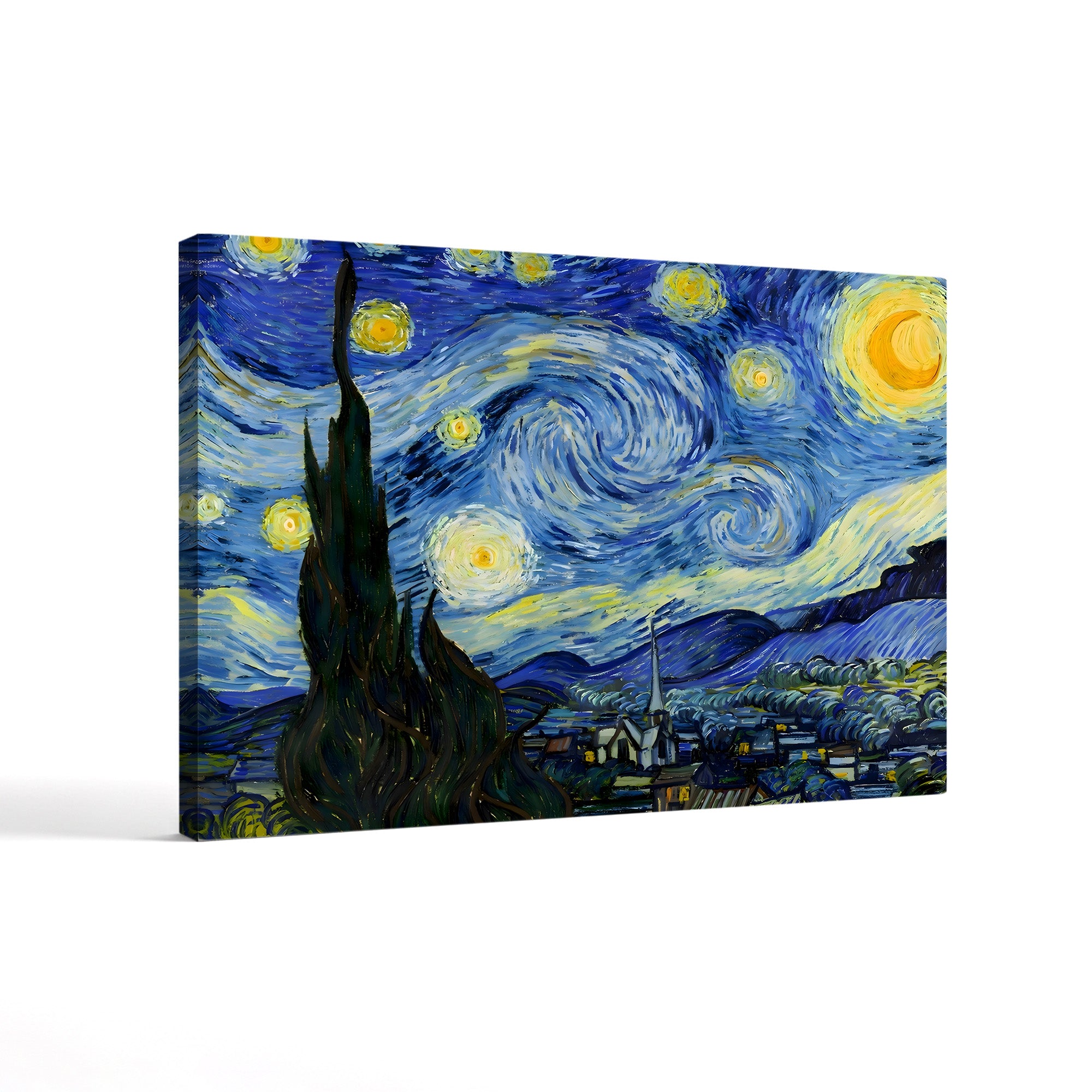 The Starry Night, 1889 – Vincent van Gogh Wall Art | Post-Impressionist Nocturne Canvas Print