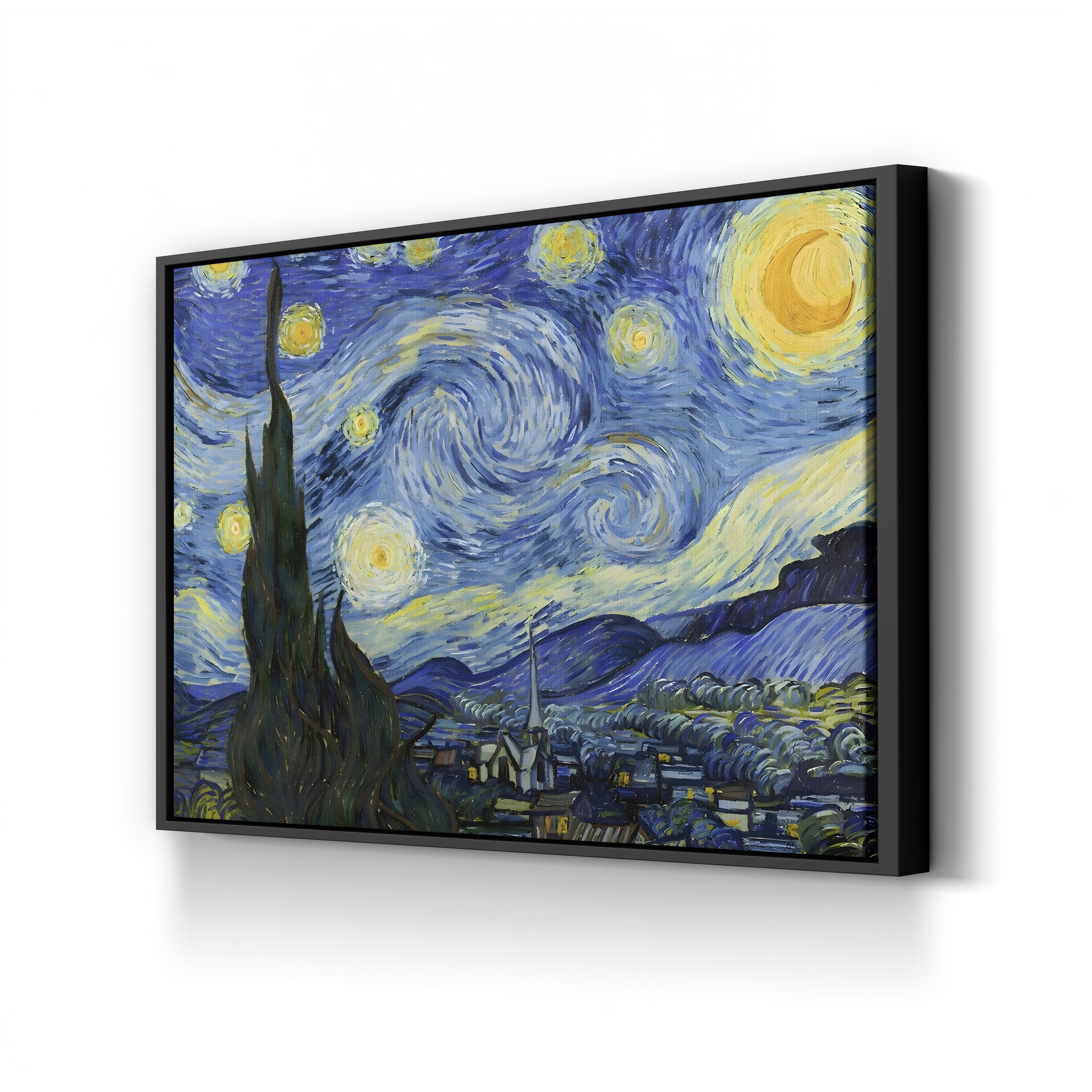 The Starry Night, 1889 – Vincent van Gogh Wall Art | Post-Impressionist Nocturne Canvas Print