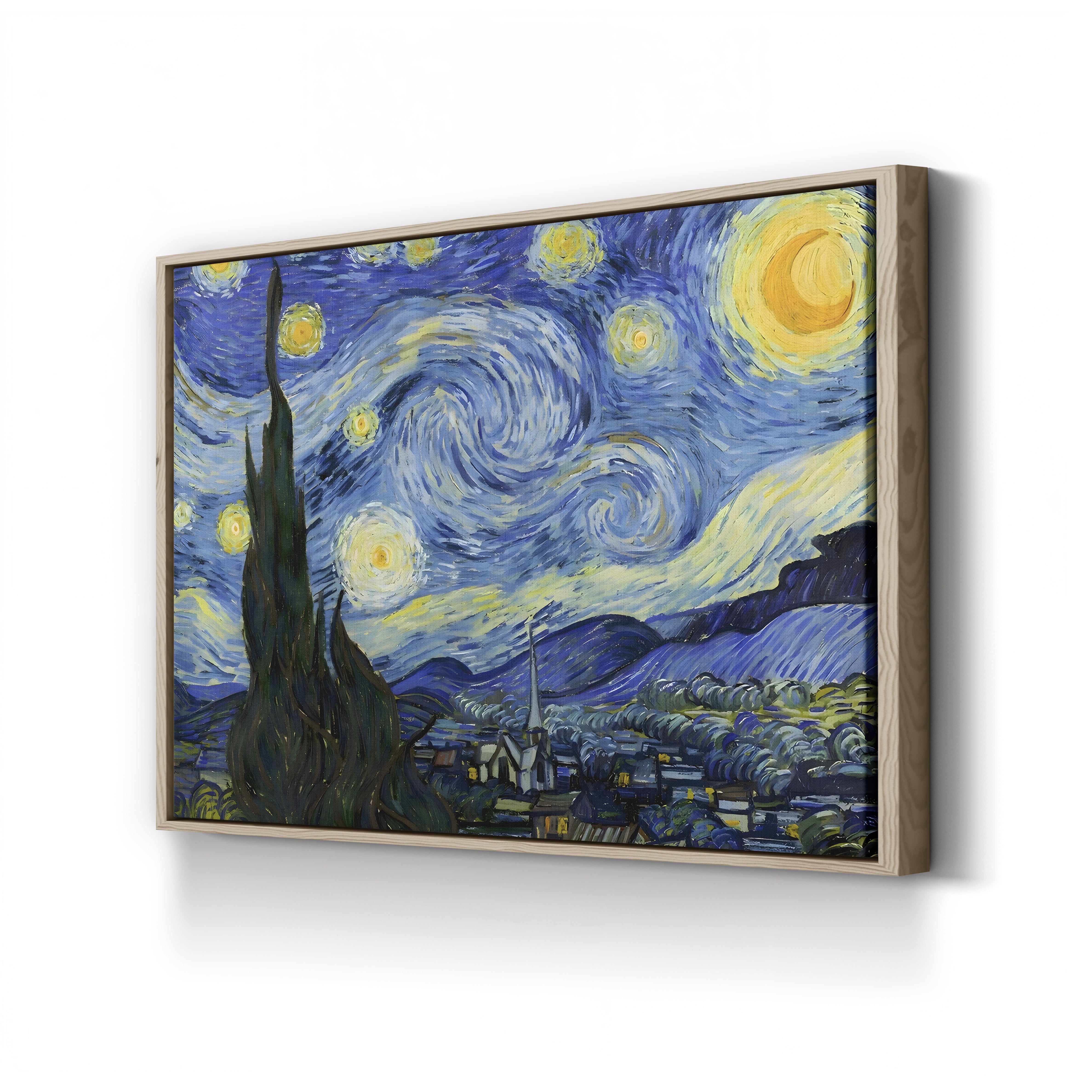 The Starry Night, 1889 – Vincent van Gogh Wall Art | Post-Impressionist Nocturne Canvas Print