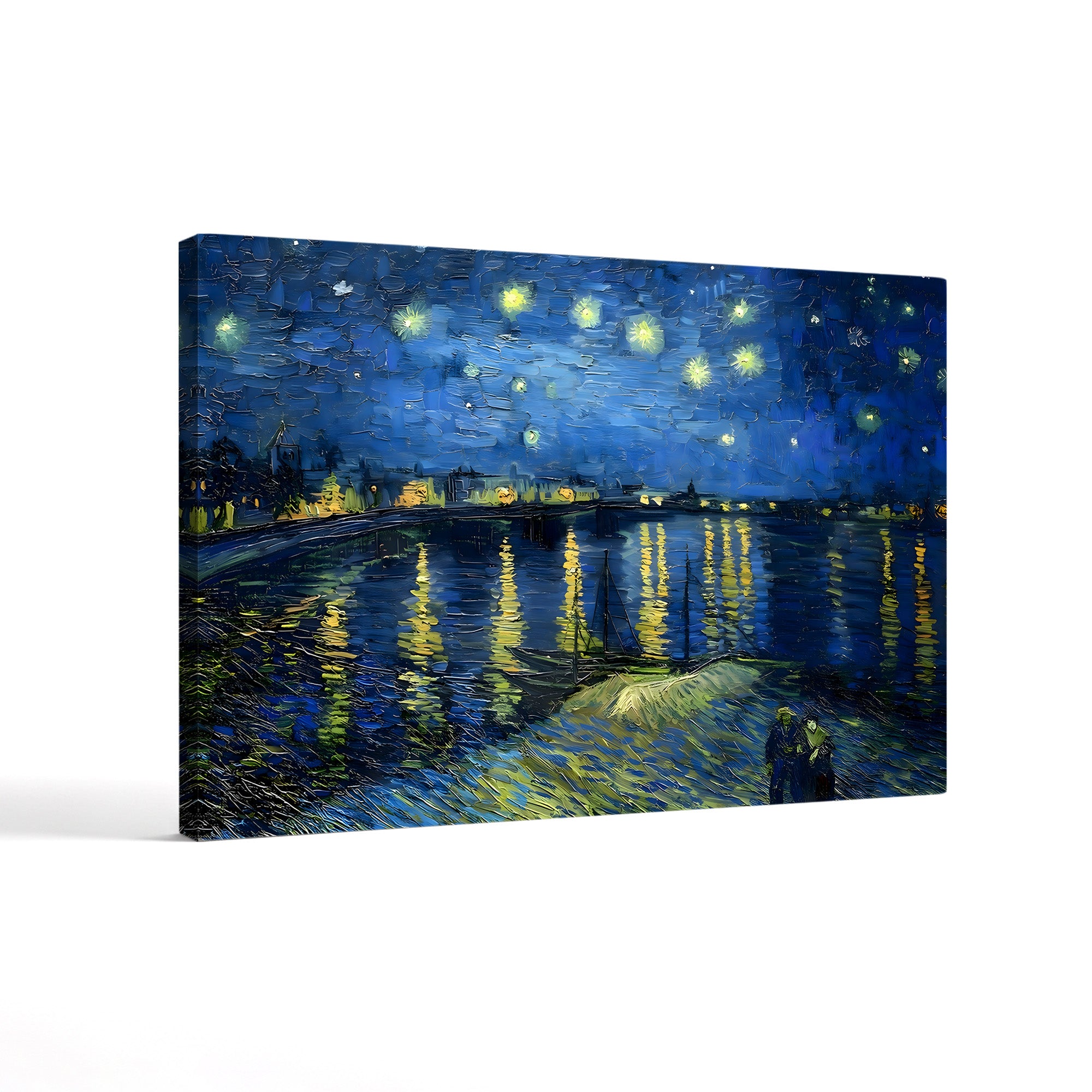 Starry Night over the Rhône, 1888 – Vincent van Gogh Wall Art | Post-Impressionist Nocturne Canvas Print