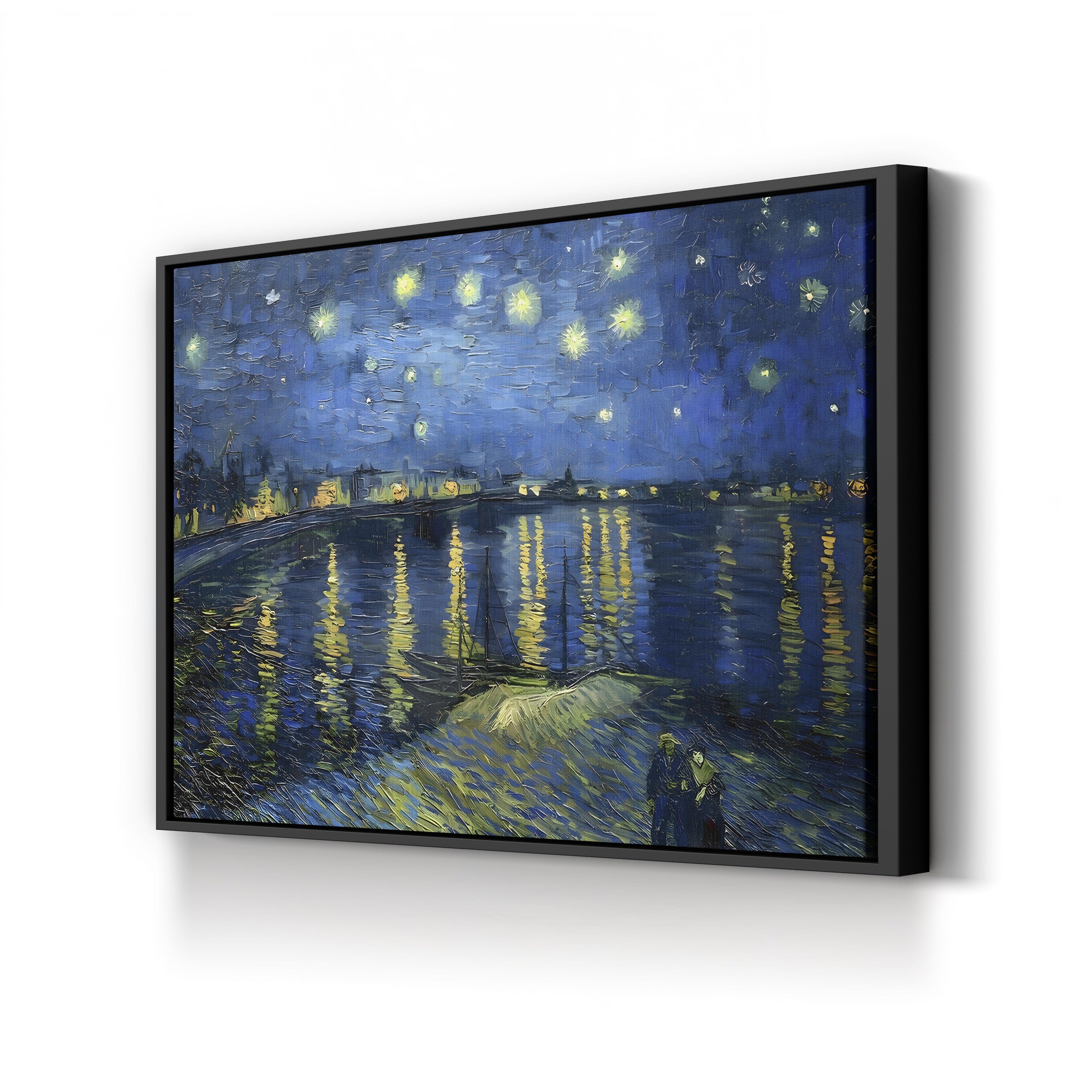 Starry Night over the Rhône, 1888 – Vincent van Gogh Wall Art | Post-Impressionist Nocturne Canvas Print