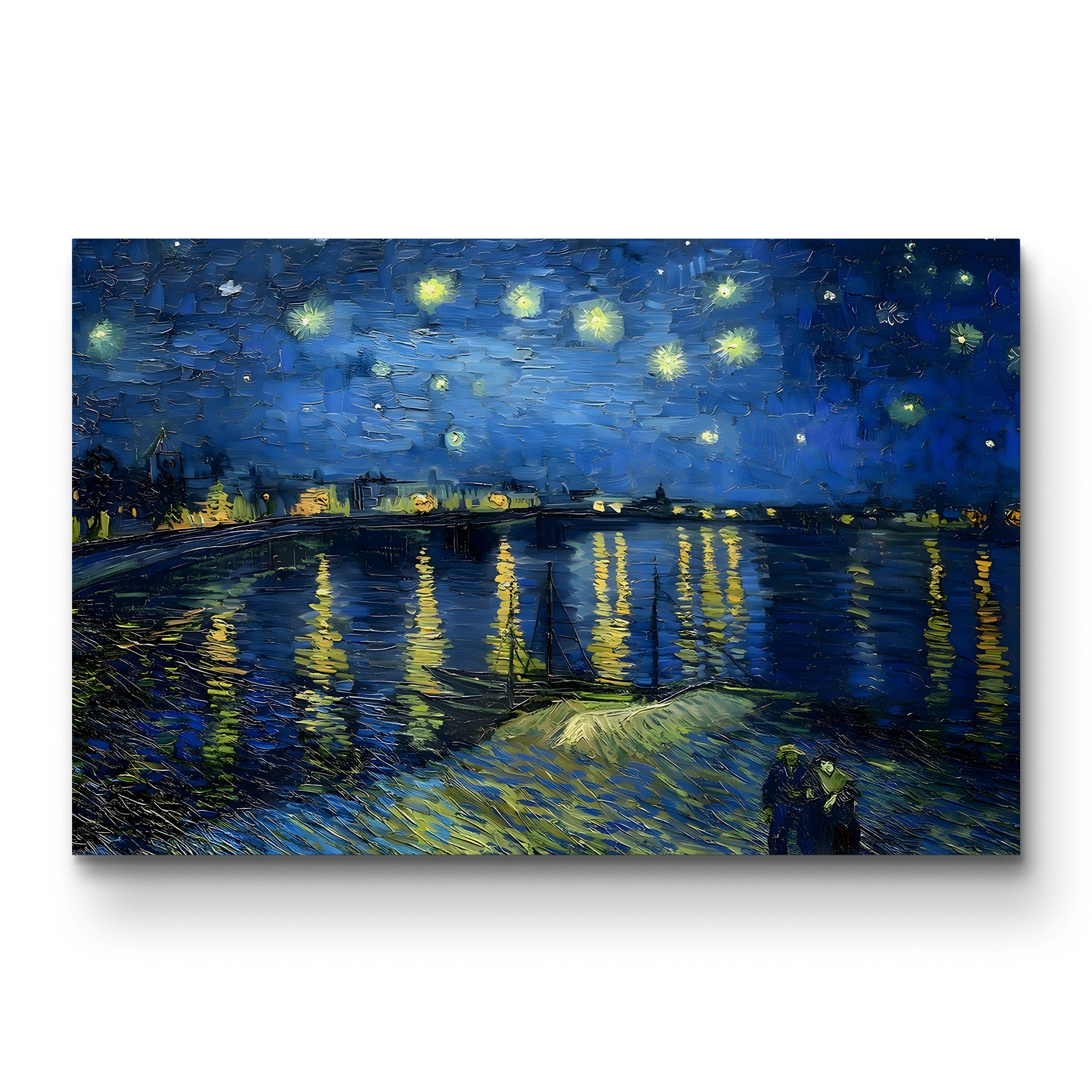 Starry Night over the Rhône, 1888 – Vincent van Gogh Wall Art | Post-Impressionist Nocturne Canvas Print