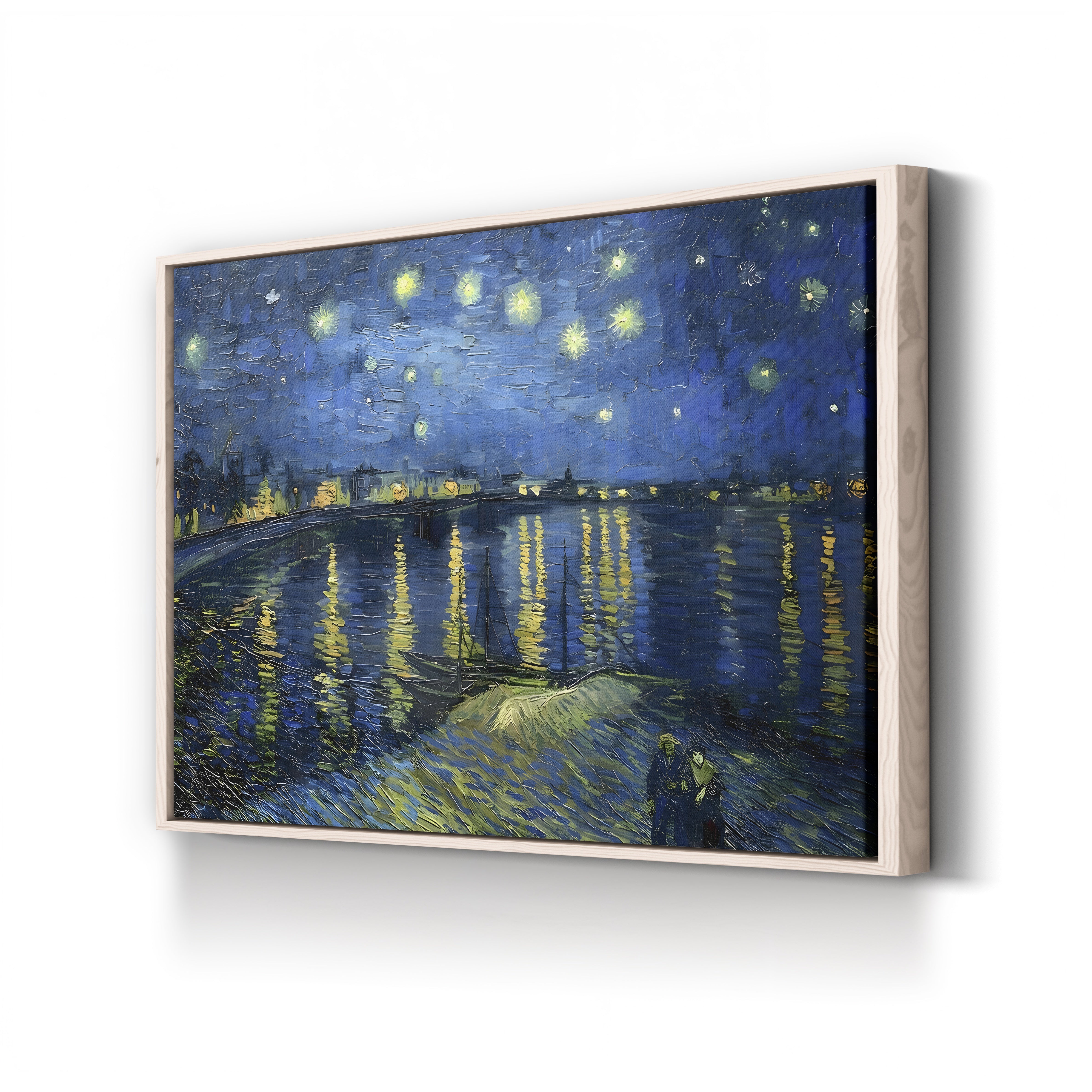 Starry Night over the Rhône, 1888 – Vincent van Gogh Wall Art | Post-Impressionist Nocturne Canvas Print