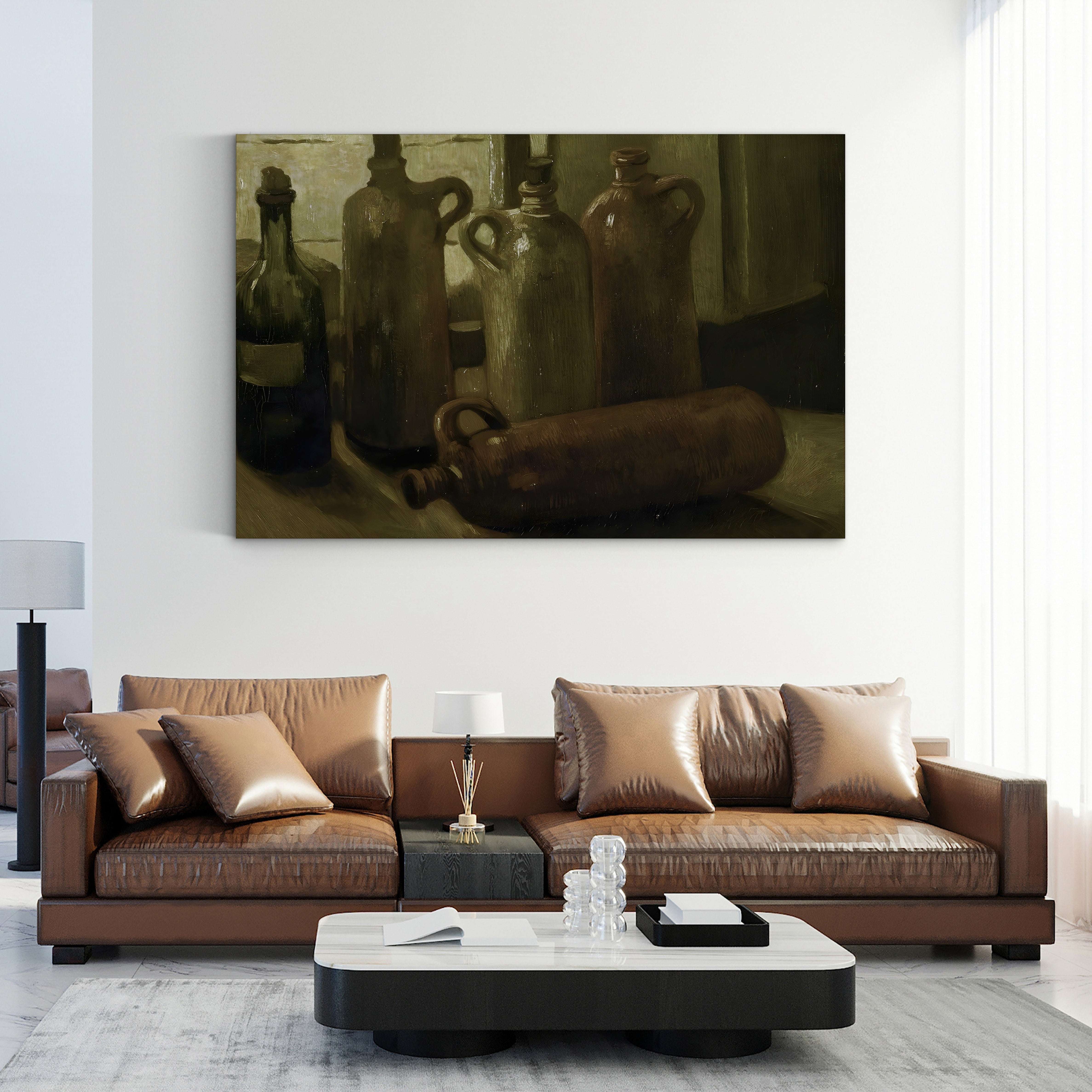 Still Life with Five Bottles – Vincent van Gogh Wall Art | Early Dutch Still Life Canvas Print