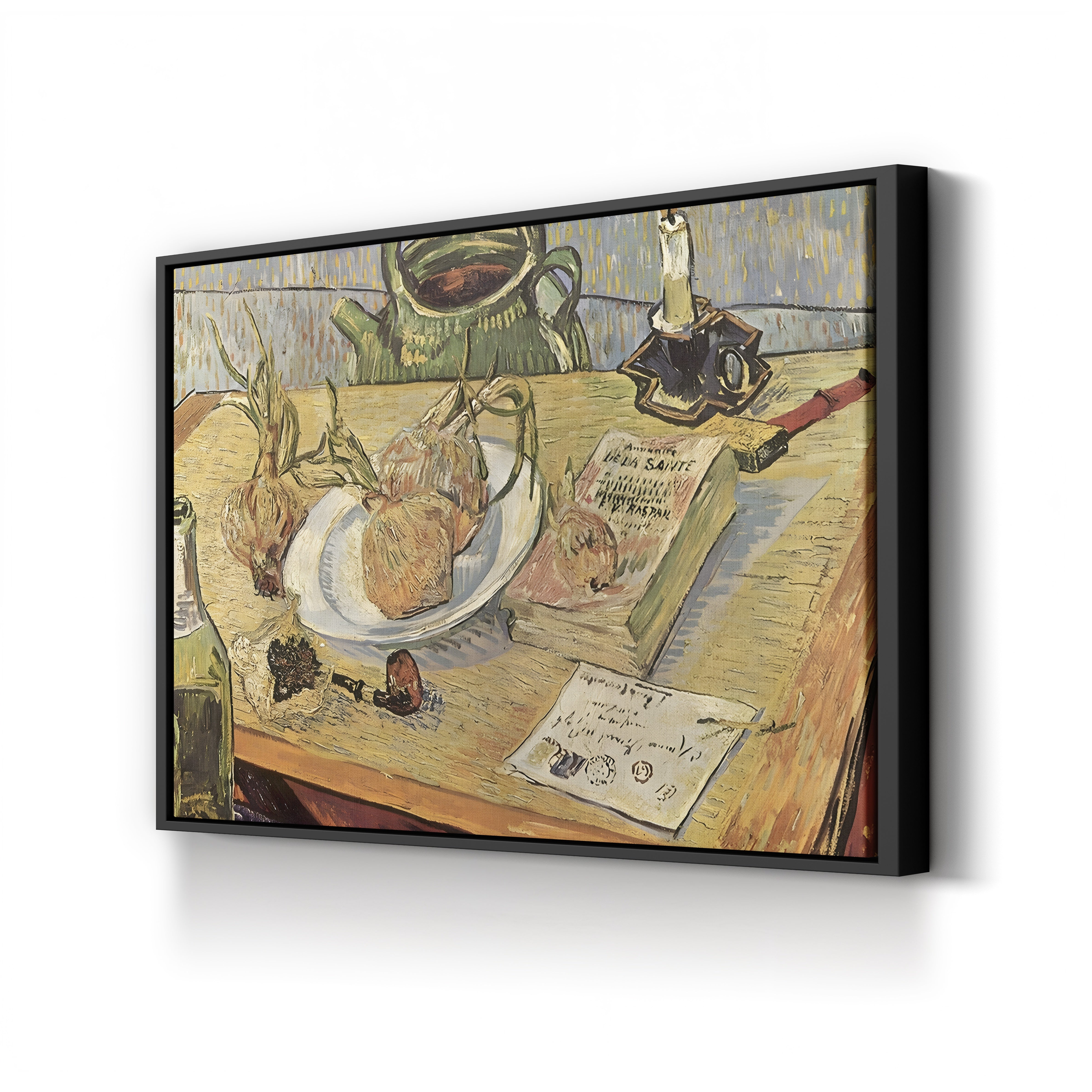Still Life with Onions and Drawing Table – Vincent van Gogh Wall Art | Post-Impressionist Still Life Canvas Print
