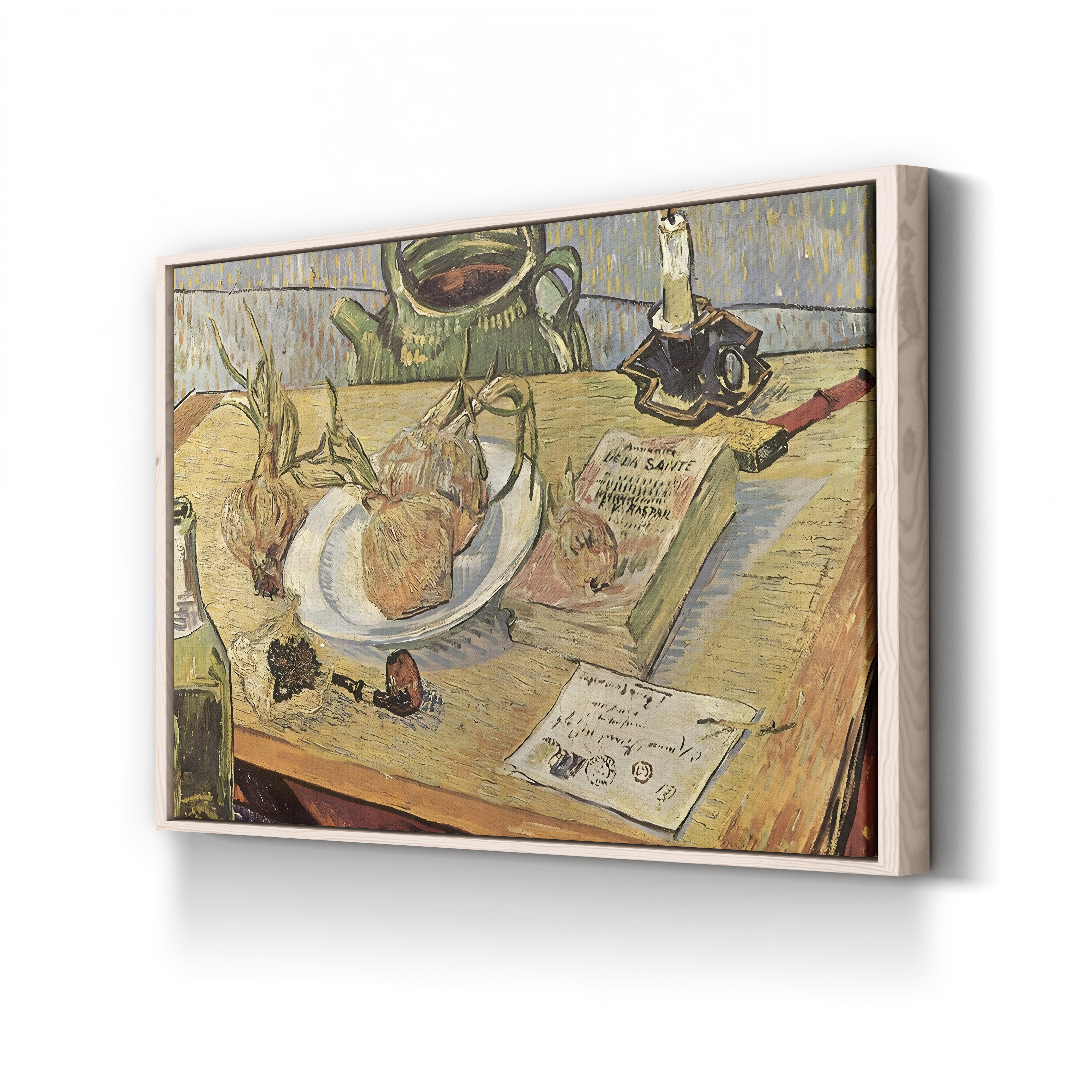 Still Life with Onions and Drawing Table – Vincent van Gogh Wall Art | Post-Impressionist Still Life Canvas Print