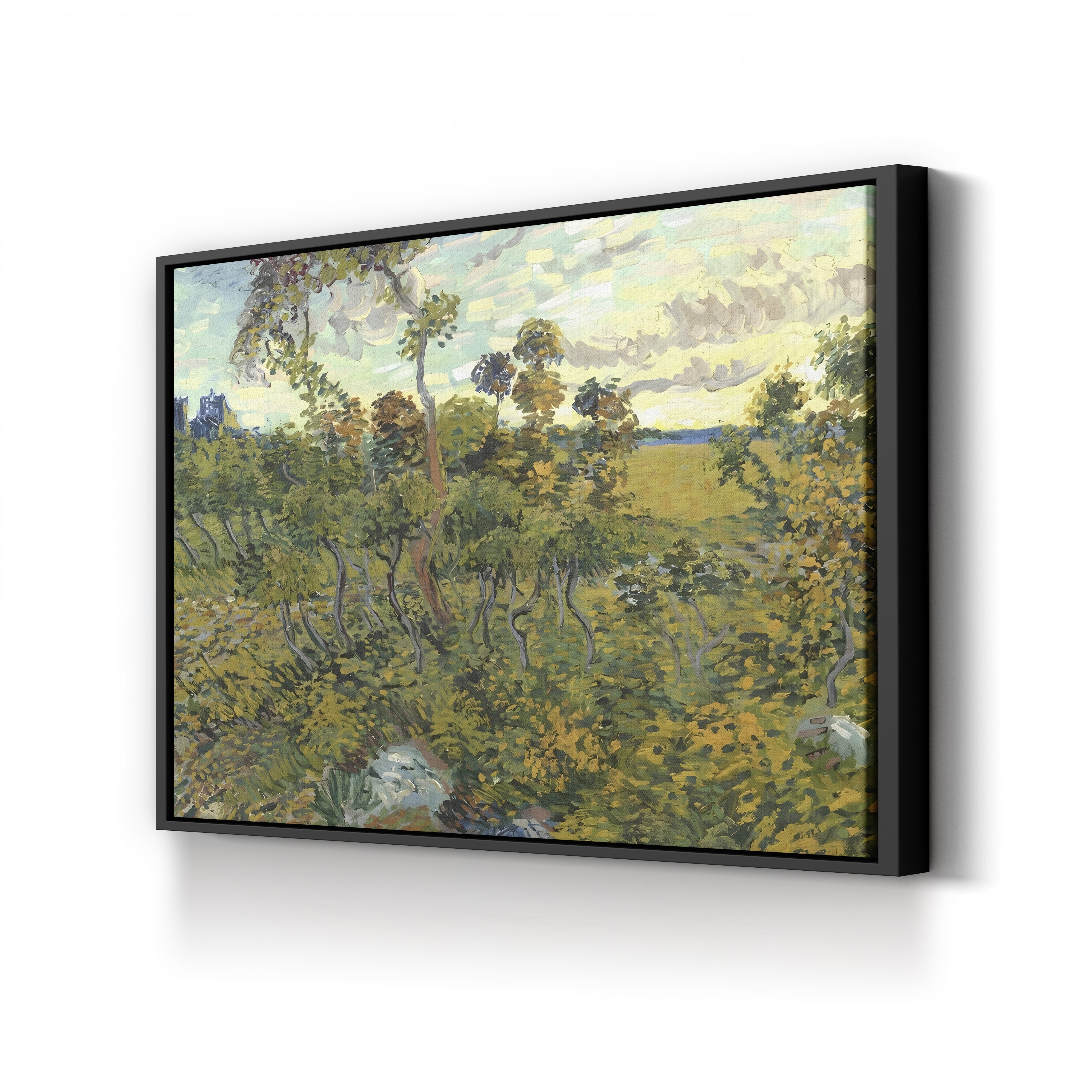 Sunset at Montmajour, 1888 – Vincent van Gogh Wall Art | Post-Impressionist Landscape Canvas Print