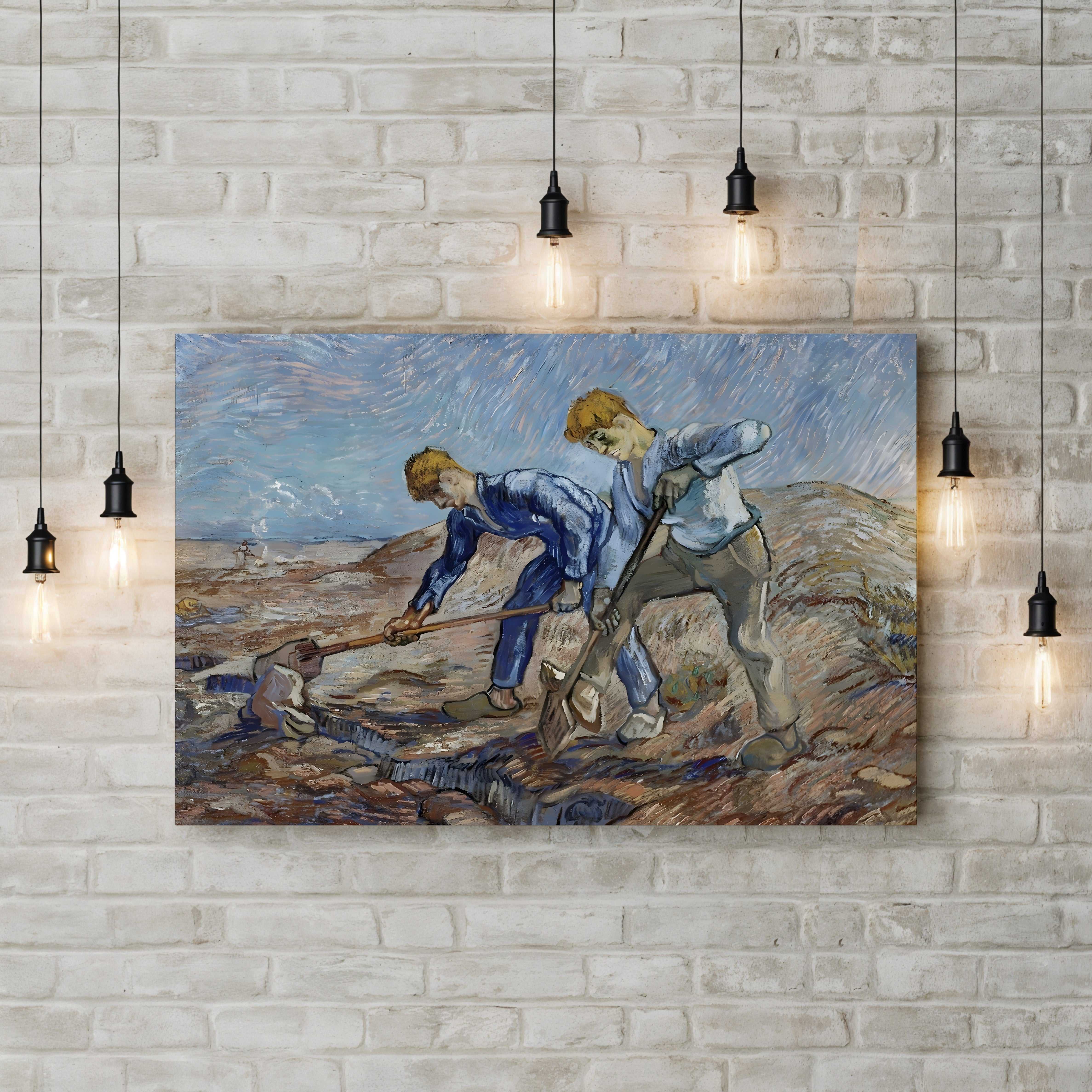 The Diggers – Vincent van Gogh Wall Art | Post-Impressionist Figure Canvas Print