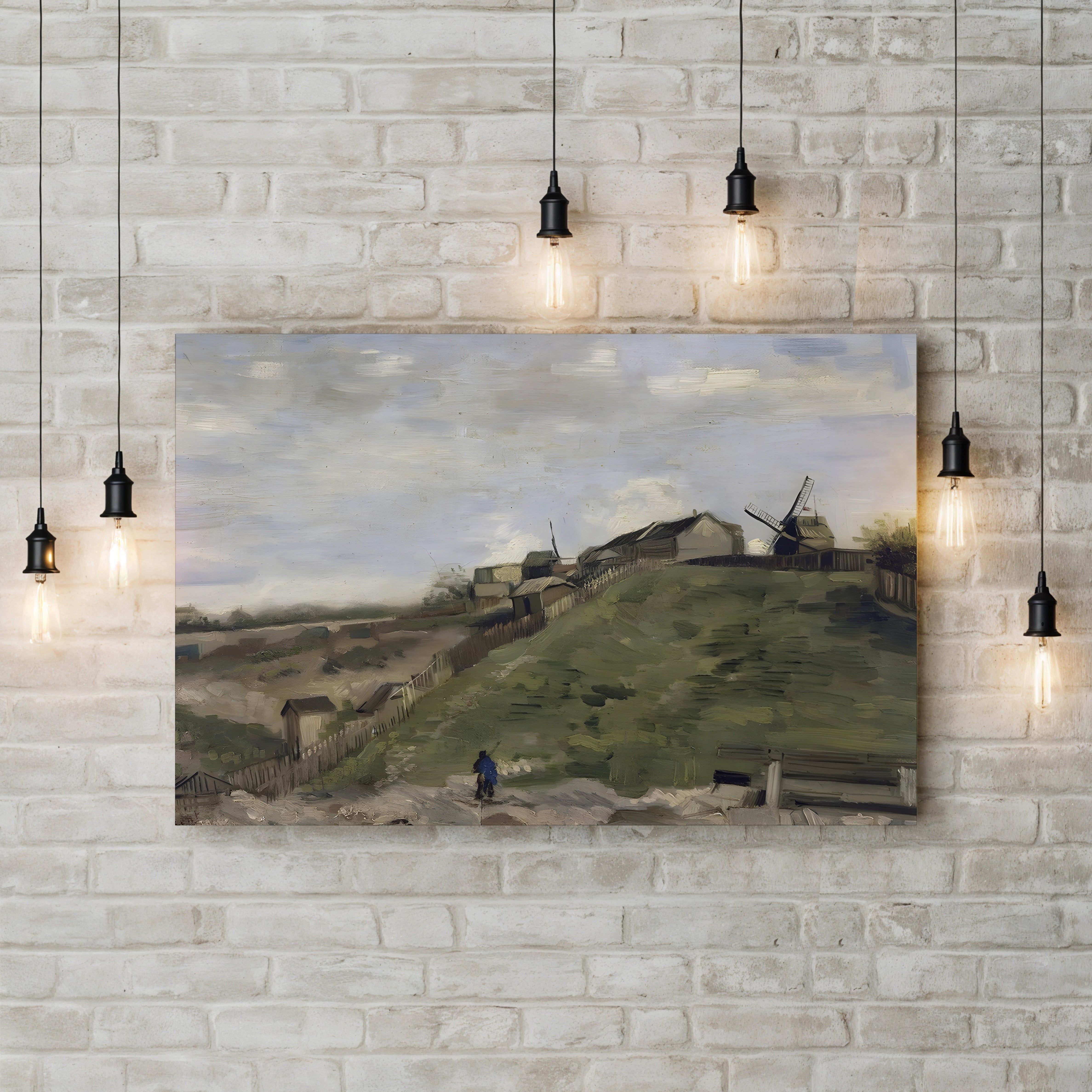 The Hill of Montmartre with Stone Quarry, 1886 – Vincent van Gogh Wall Art | Post-Impressionist Cityscape Canvas Print