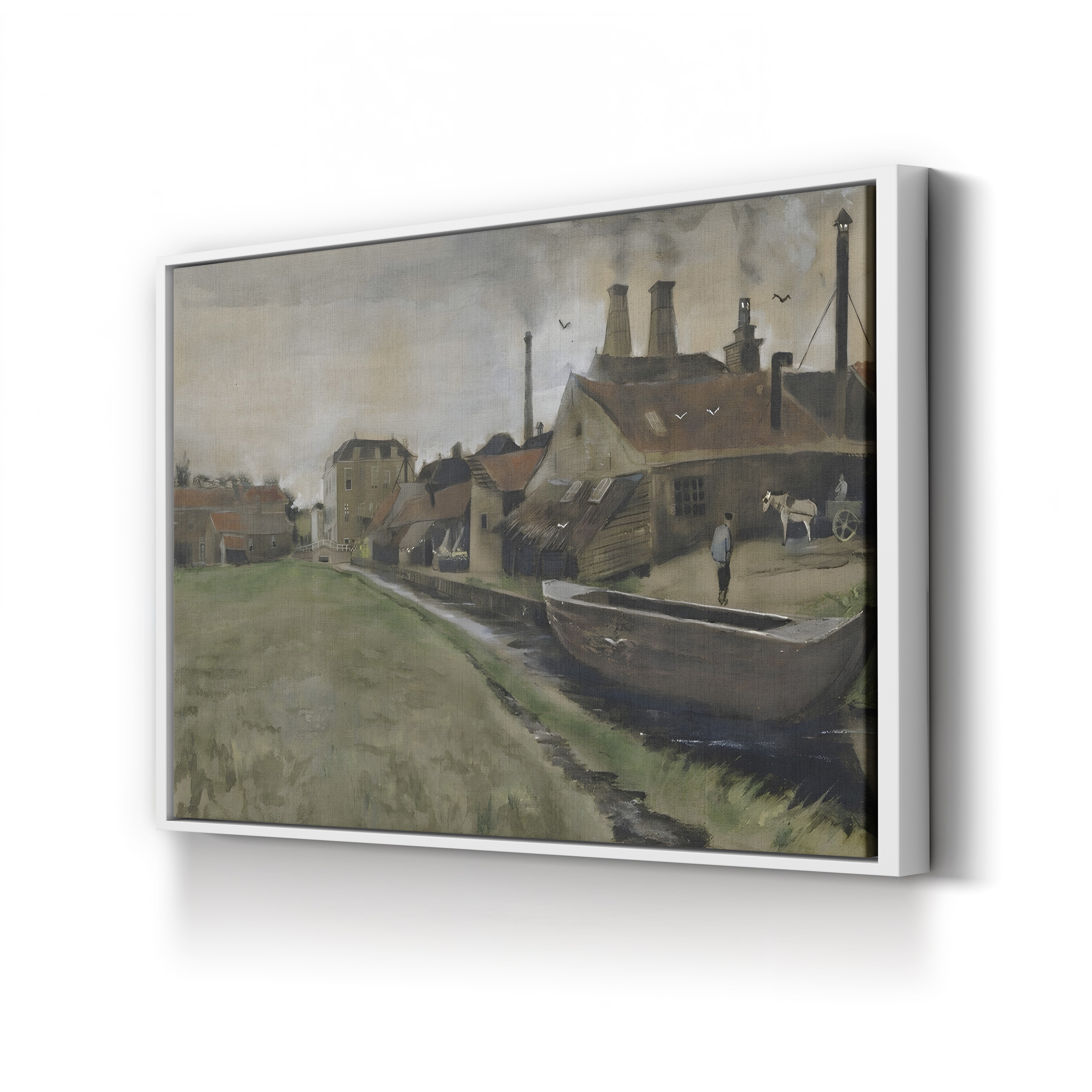 The Iron Mill in The Hague, 1882 – Vincent van Gogh Wall Art | Early Dutch Landscape Canvas Print