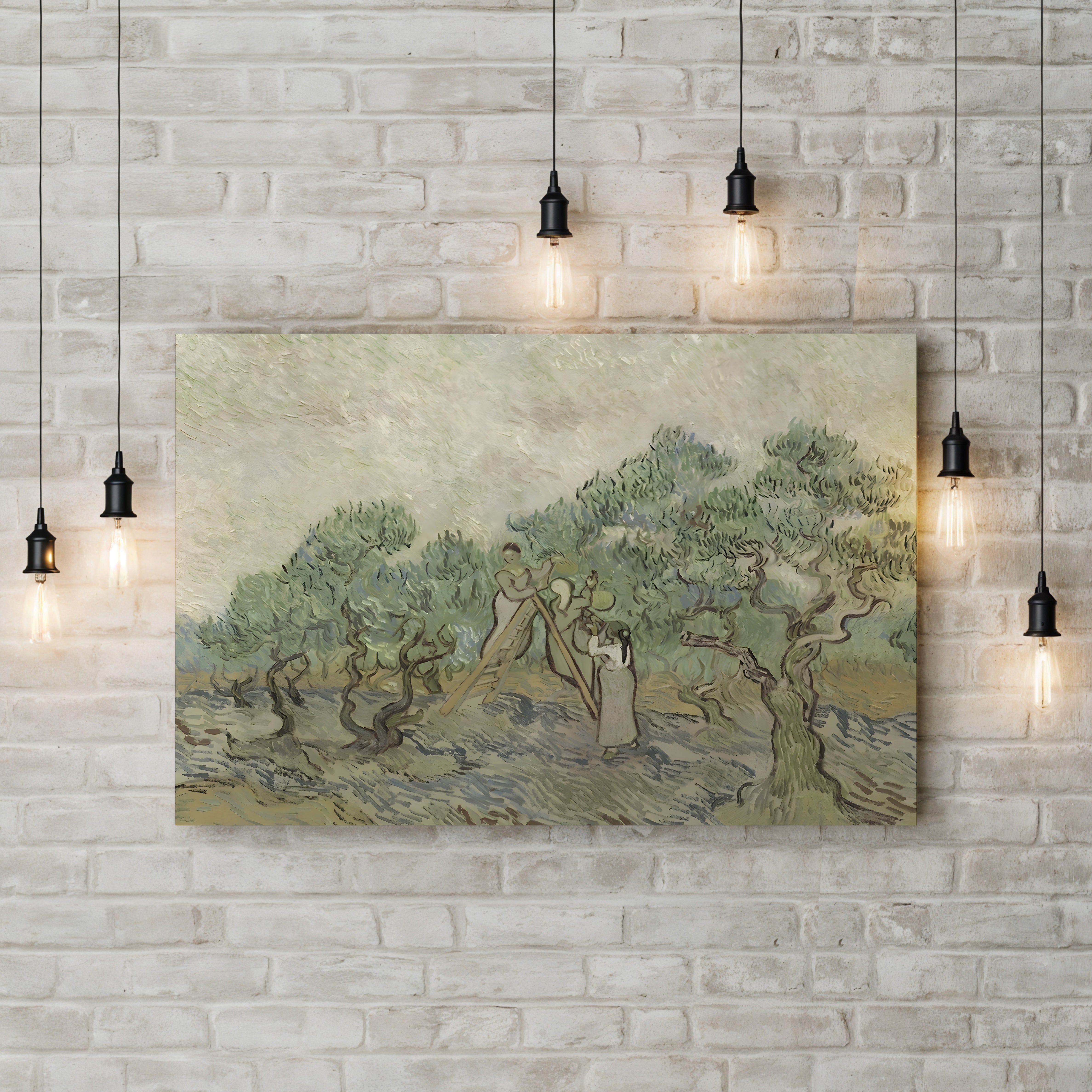 The Olive Orchard, 1889 – Vincent van Gogh Wall Art | Post-Impressionist Landscape Canvas Print