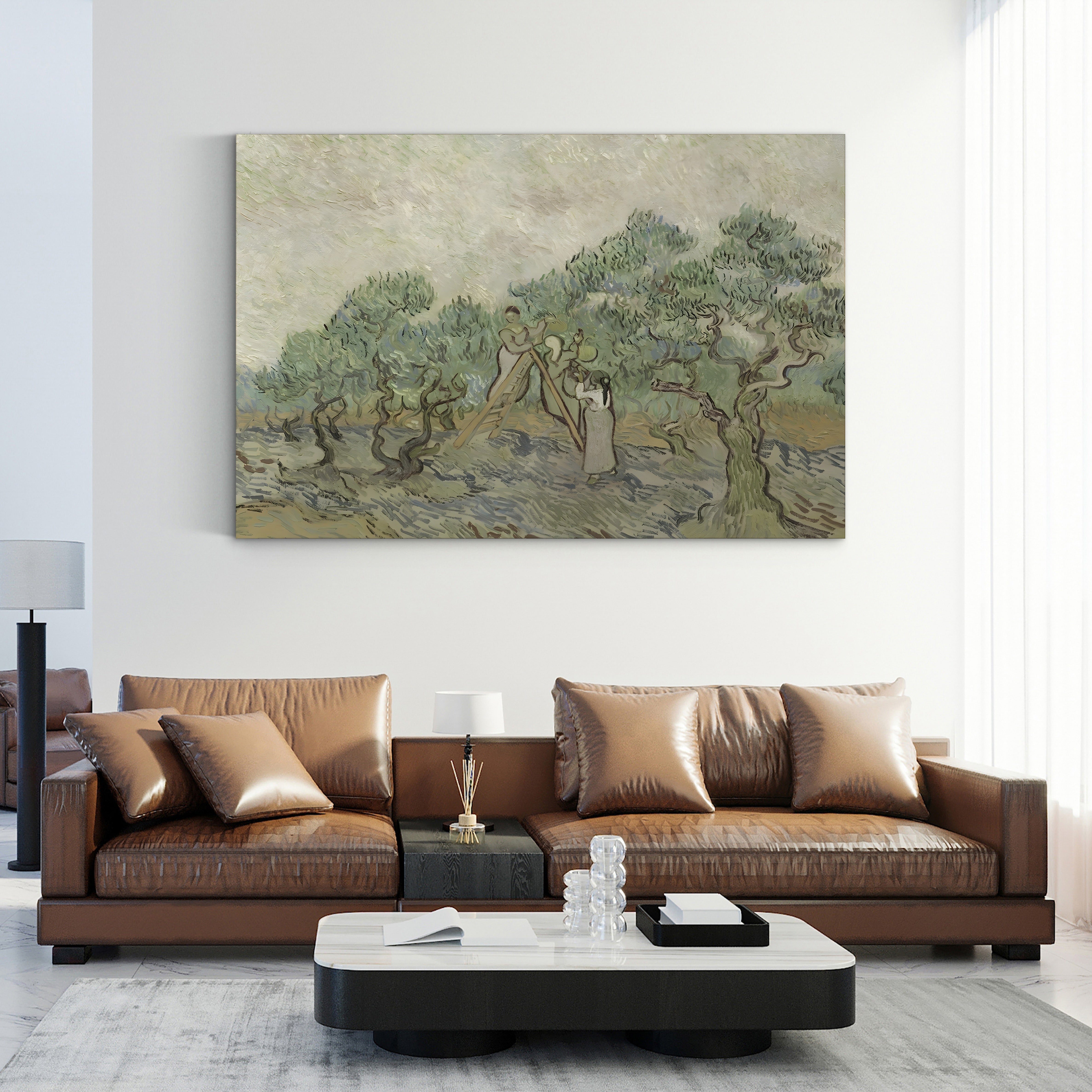 The Olive Orchard, 1889 – Vincent van Gogh Wall Art | Post-Impressionist Landscape Canvas Print
