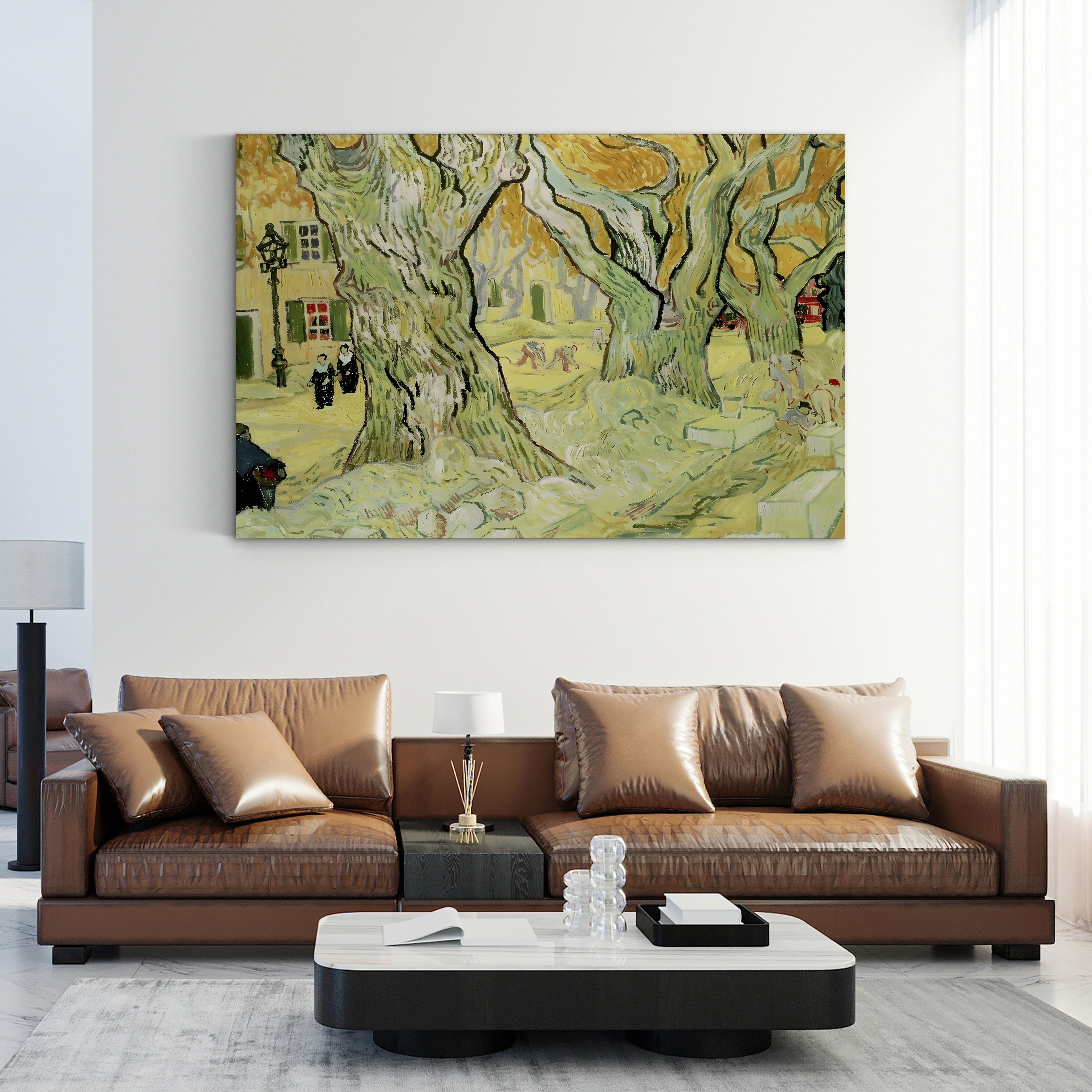 The Road Menders, 1889 – Vincent van Gogh Wall Art | Post-Impressionist Landscape Canvas Print