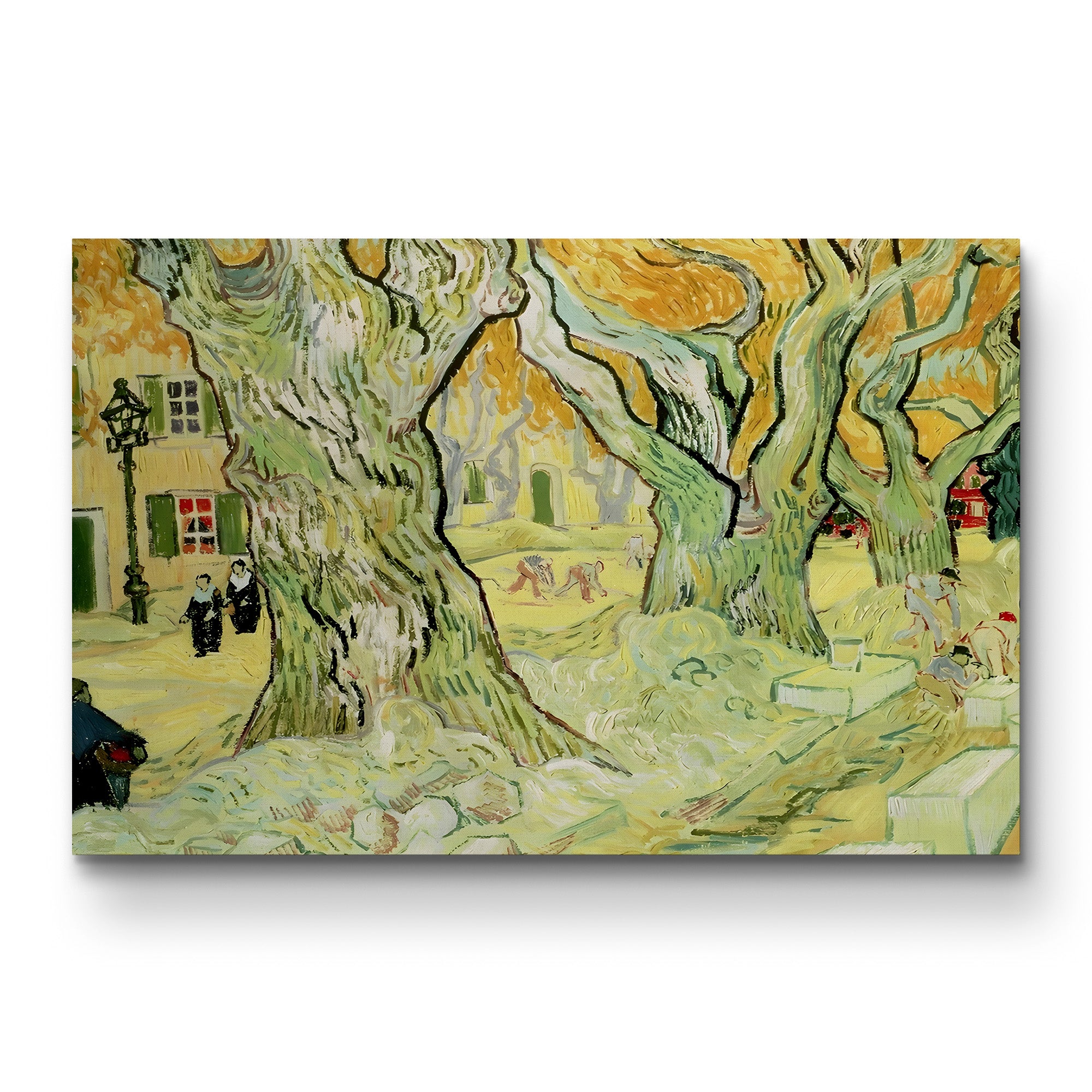 The Road Menders, 1889 – Vincent van Gogh Wall Art | Post-Impressionist Landscape Canvas Print