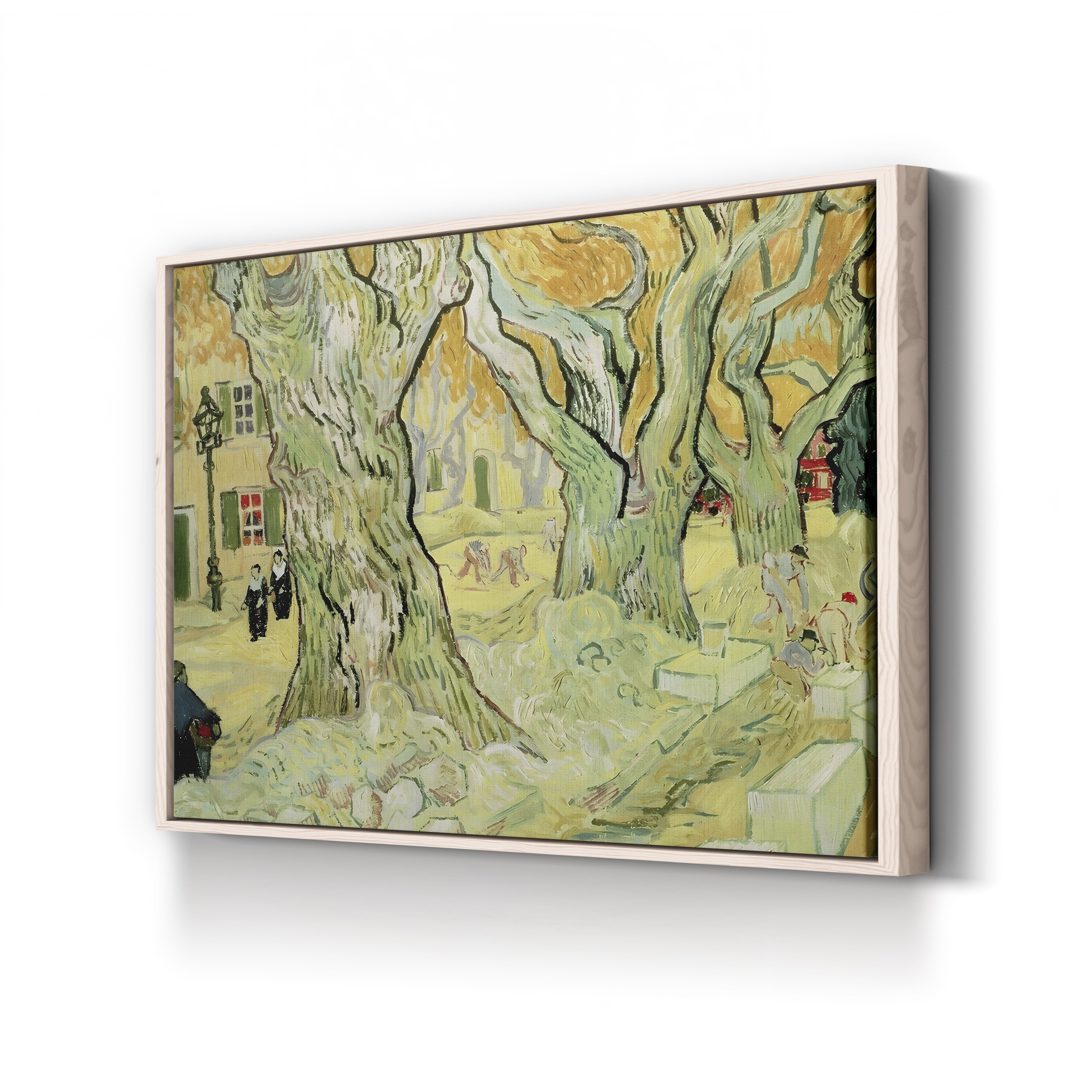 The Road Menders, 1889 – Vincent van Gogh Wall Art | Post-Impressionist Landscape Canvas Print