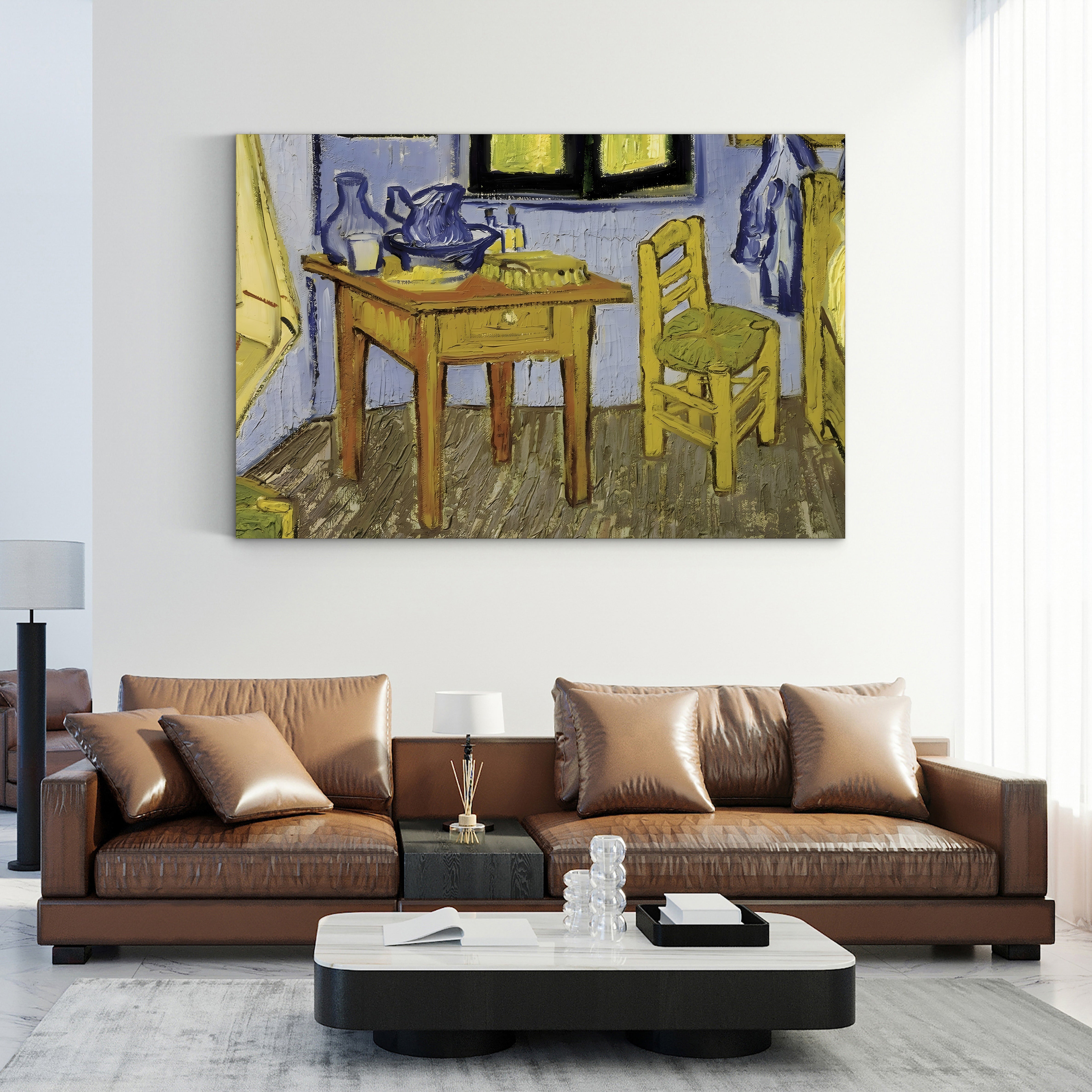 The Room of Vincent van Gogh in Arles (Detail), 1889 – Vincent van Gogh Wall Art | Post-Impressionist Interior Canvas Print