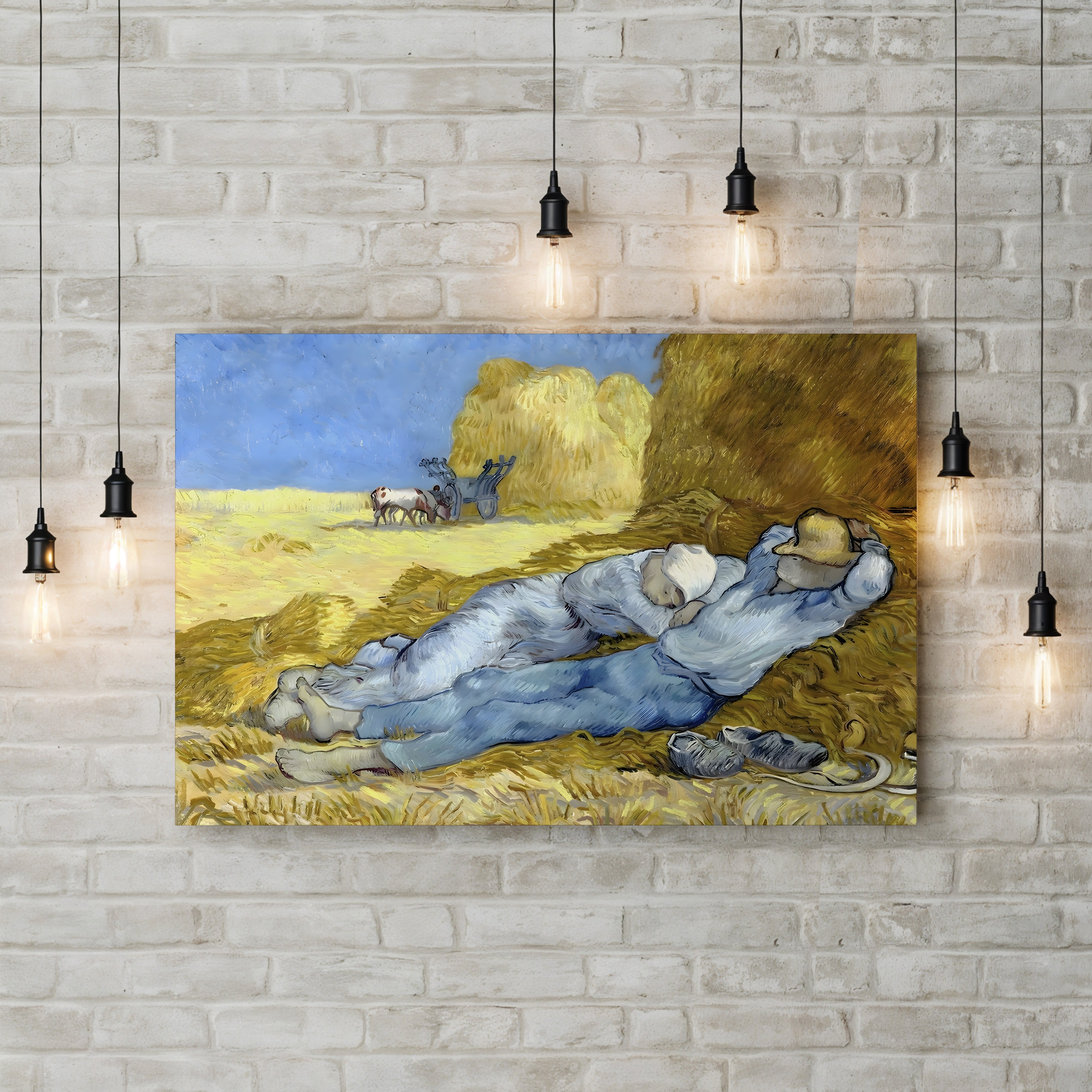 The Siesta (After Millet) – Vincent van Gogh Wall Art | Post-Impressionist Figure Canvas Print