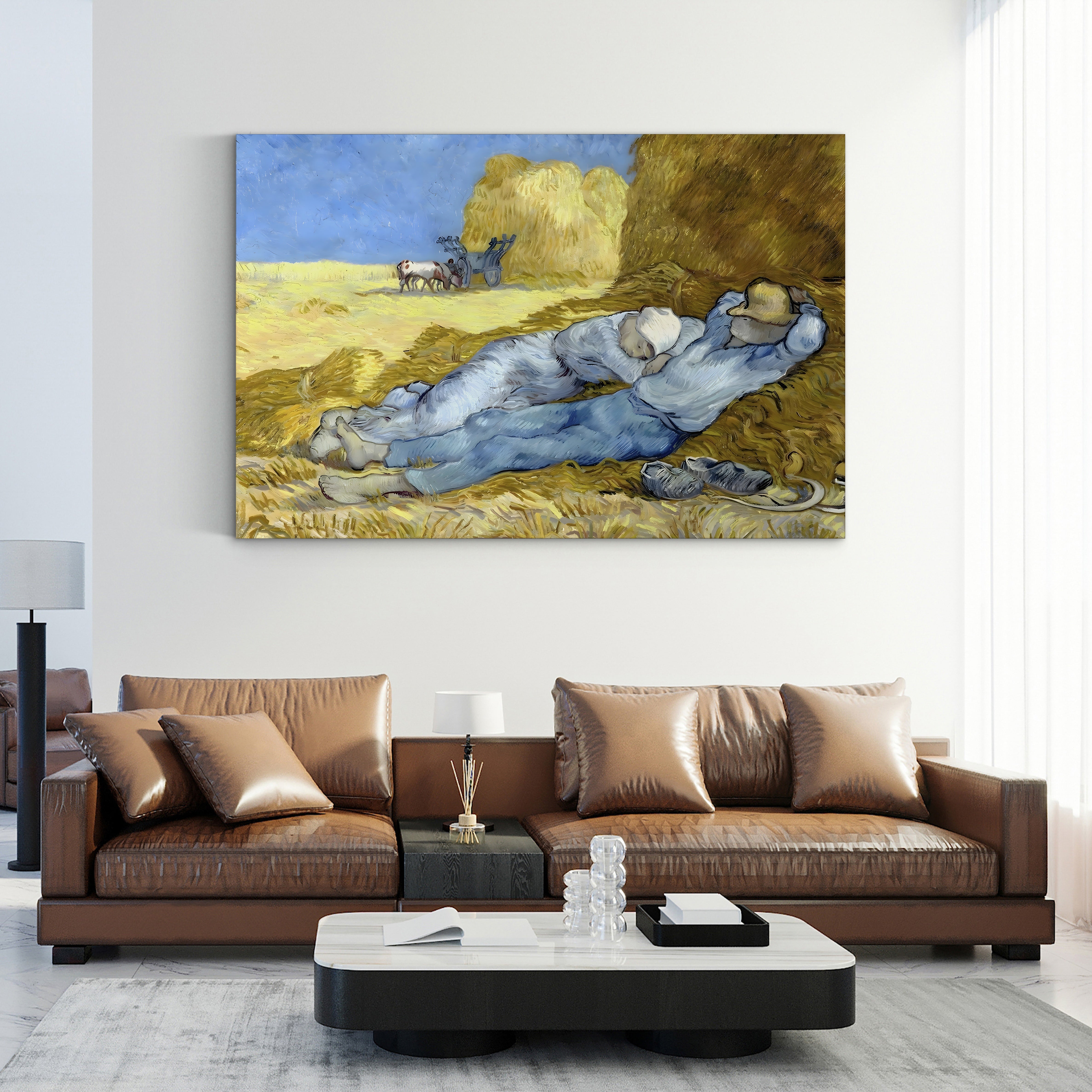 The Siesta (After Millet) – Vincent van Gogh Wall Art | Post-Impressionist Figure Canvas Print