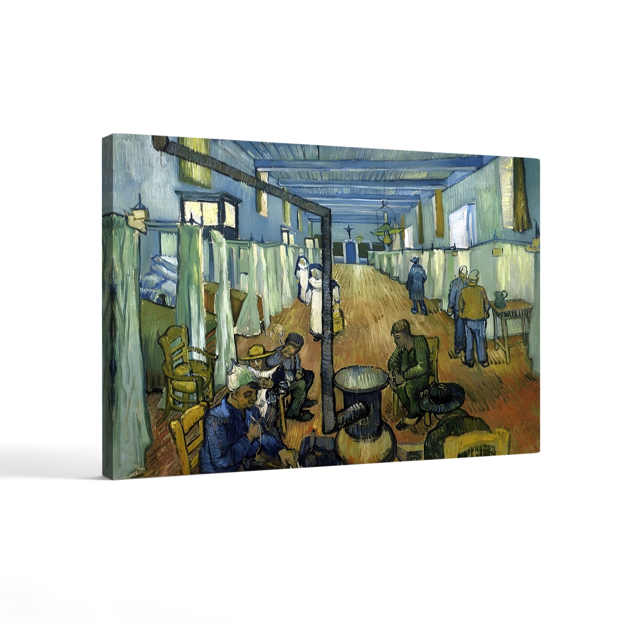 The Ward in the Hospital at Arles, 1889 – Vincent van Gogh Wall Art | Post-Impressionist Interior Canvas Print