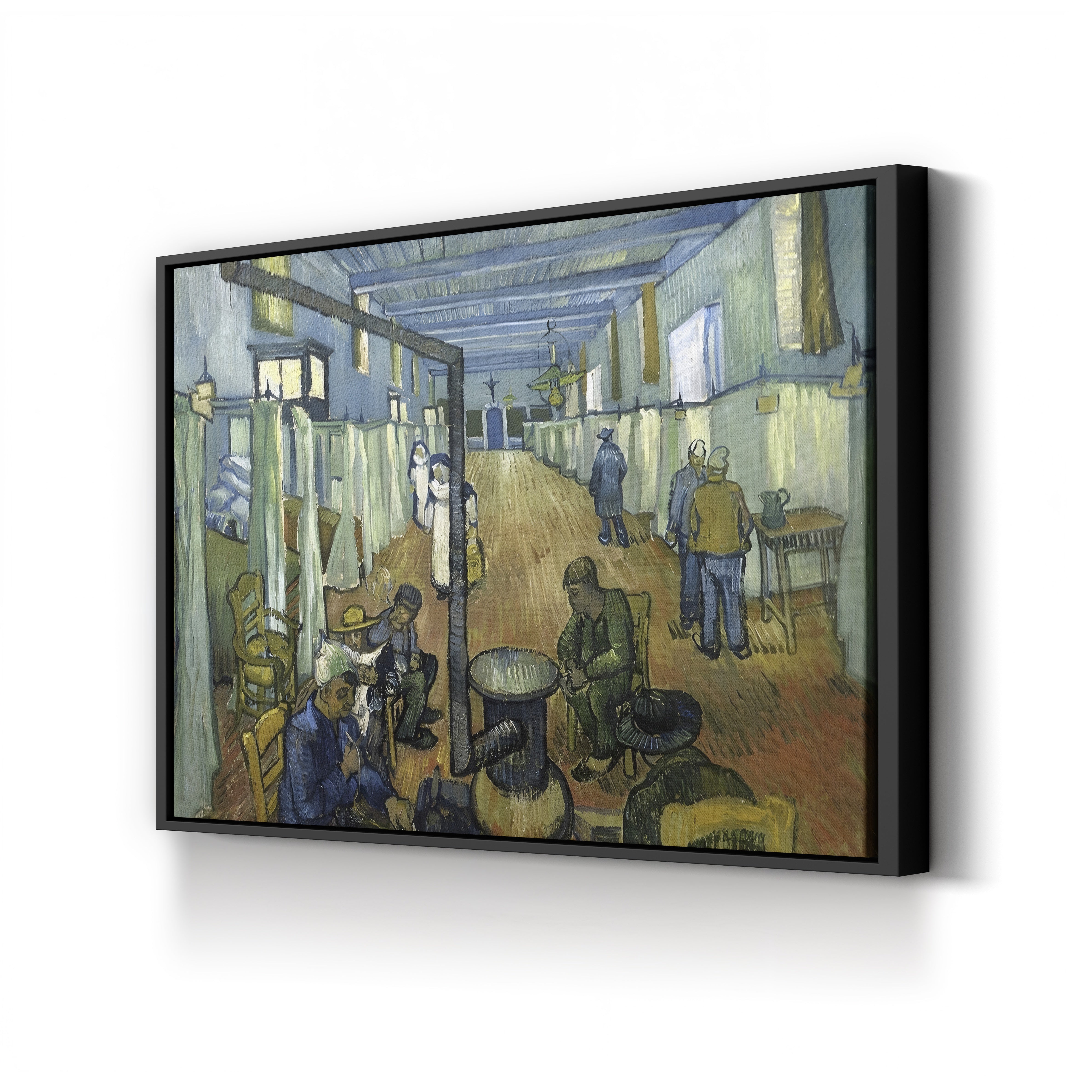 The Ward in the Hospital at Arles, 1889 – Vincent van Gogh Wall Art | Post-Impressionist Interior Canvas Print