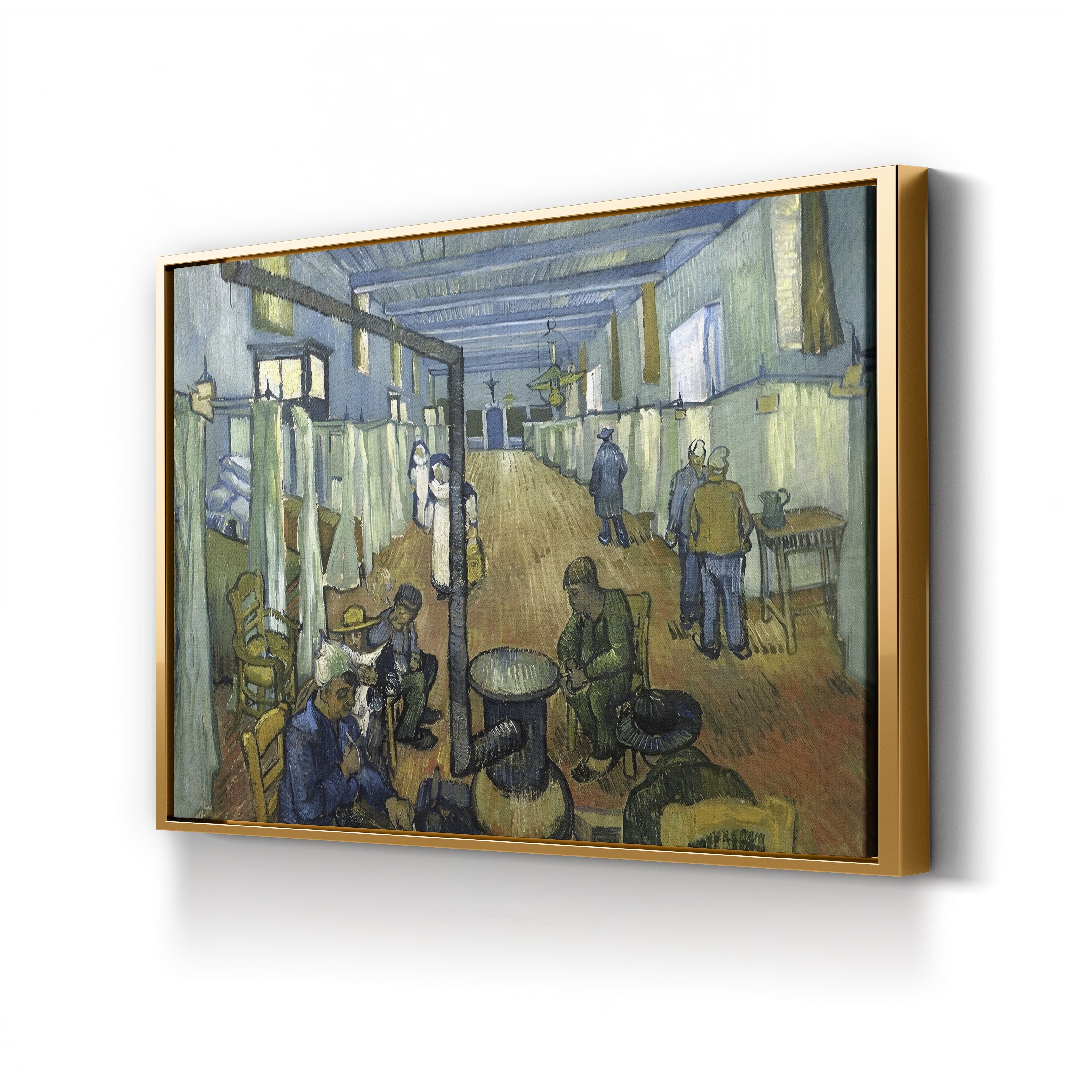 The Ward in the Hospital at Arles, 1889 – Vincent van Gogh Wall Art | Post-Impressionist Interior Canvas Print