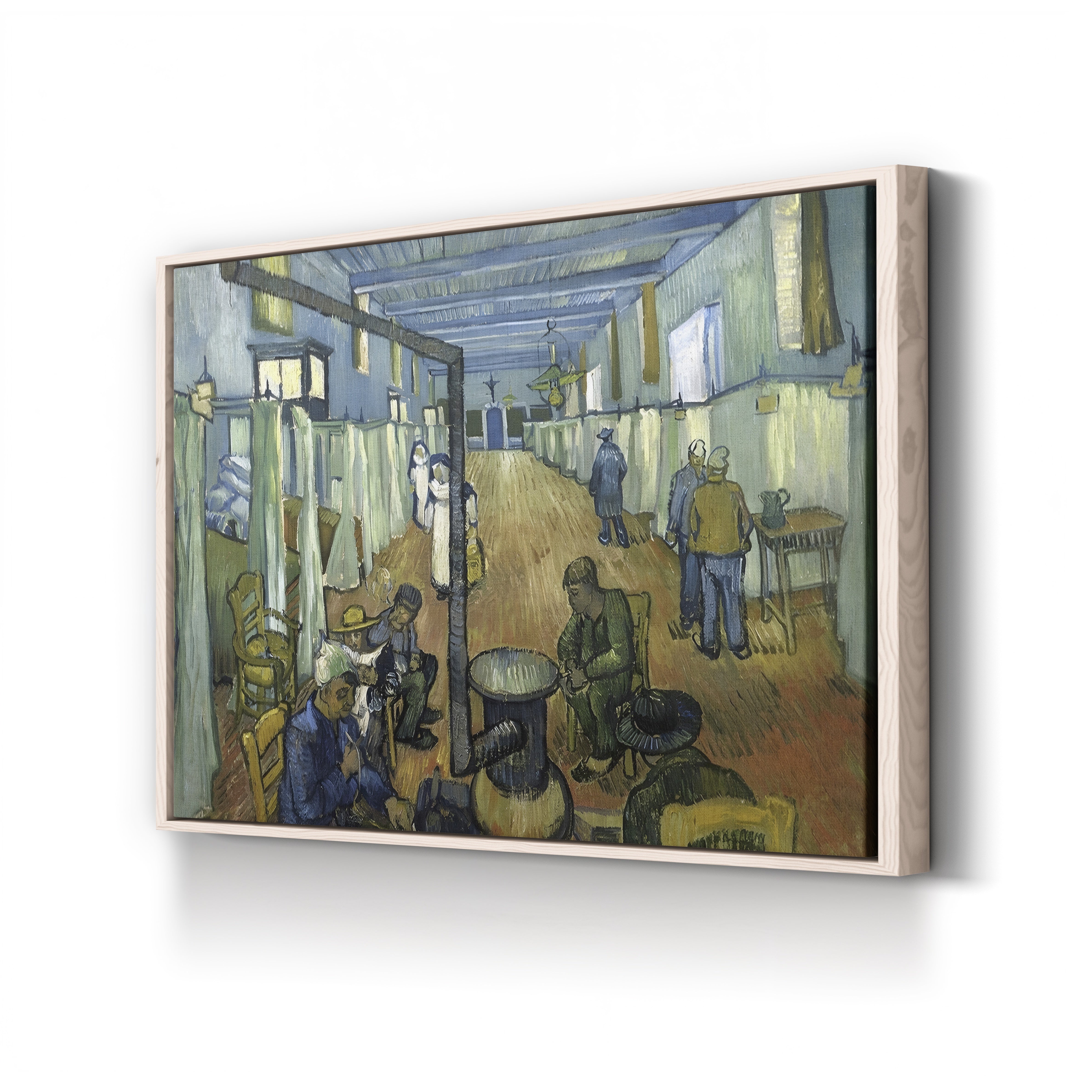 The Ward in the Hospital at Arles, 1889 – Vincent van Gogh Wall Art | Post-Impressionist Interior Canvas Print