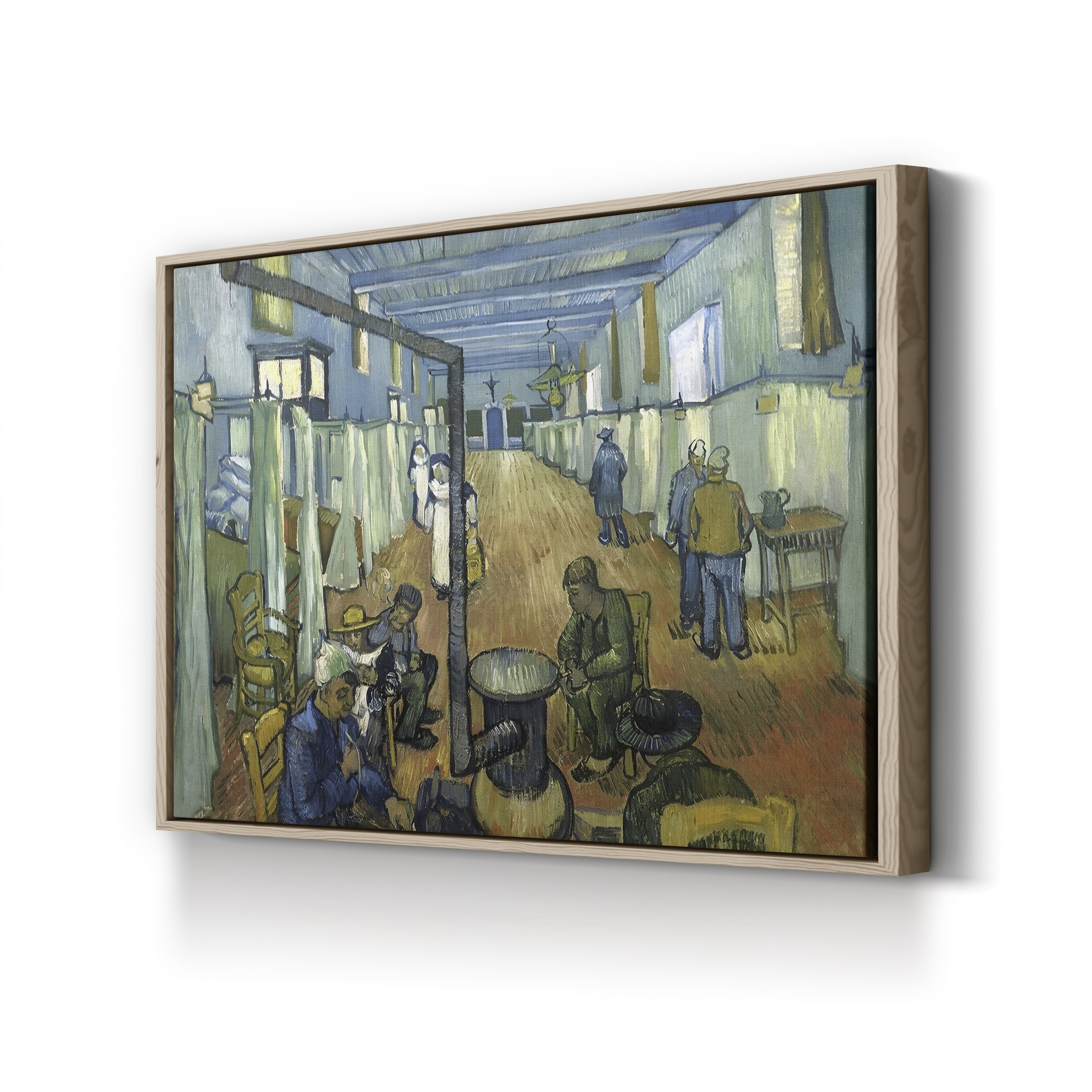 The Ward in the Hospital at Arles, 1889 – Vincent van Gogh Wall Art | Post-Impressionist Interior Canvas Print