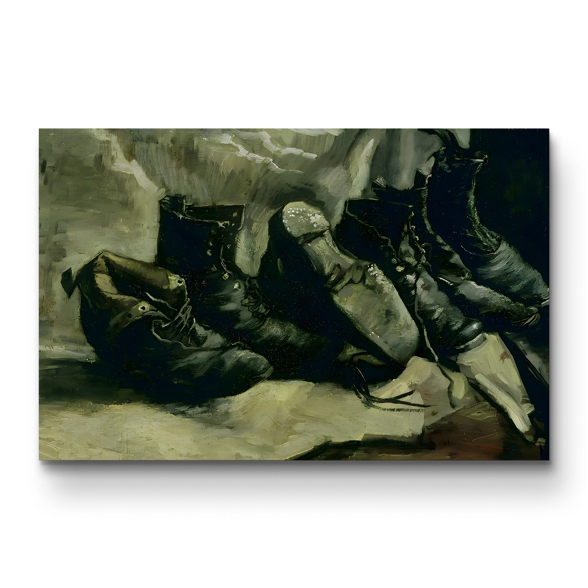 Three Pairs of Shoes, 1886–87 – Vincent van Gogh Wall Art | Post-Impressionist Still Life Canvas Print