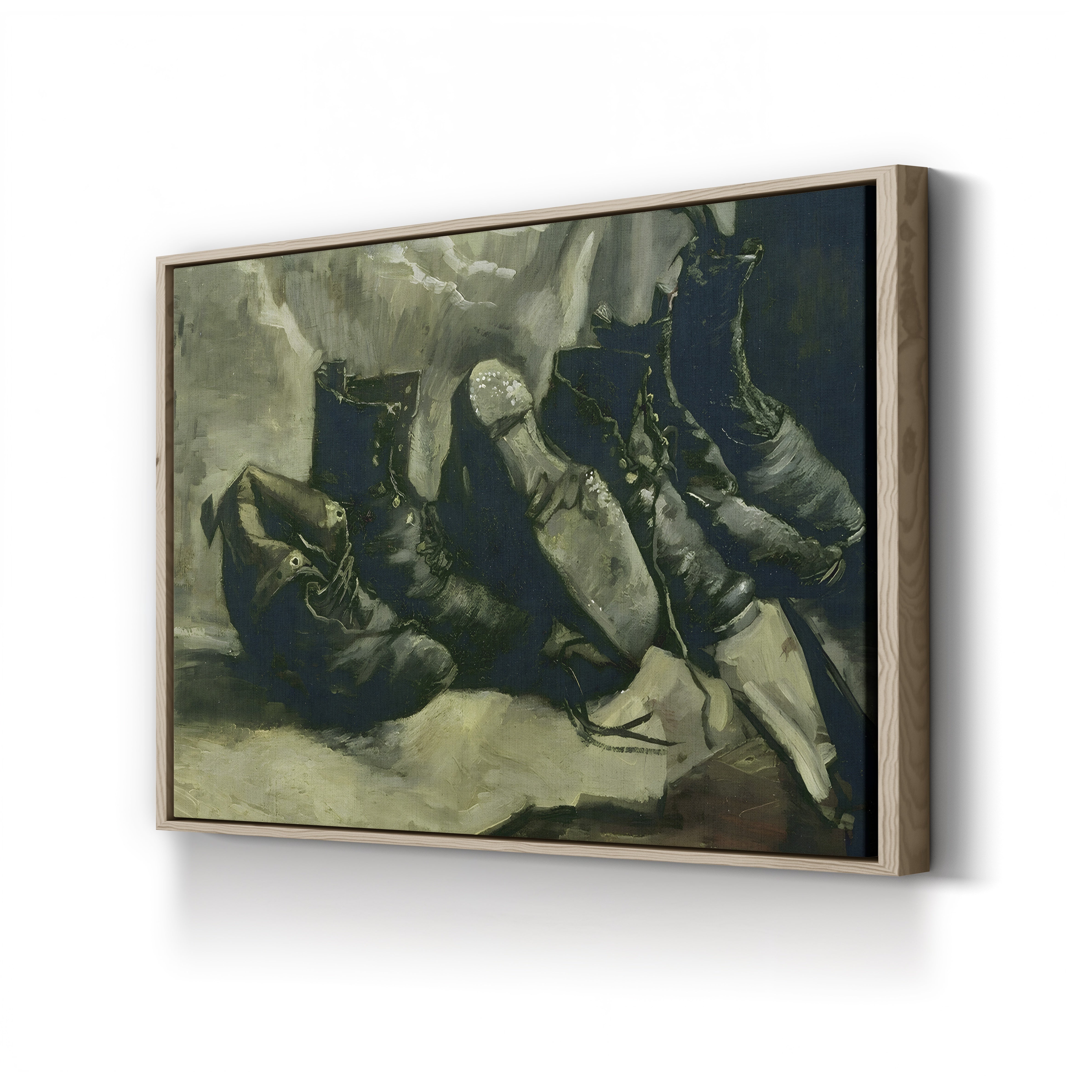 Three Pairs of Shoes, 1886–87 – Vincent van Gogh Wall Art | Post-Impressionist Still Life Canvas Print