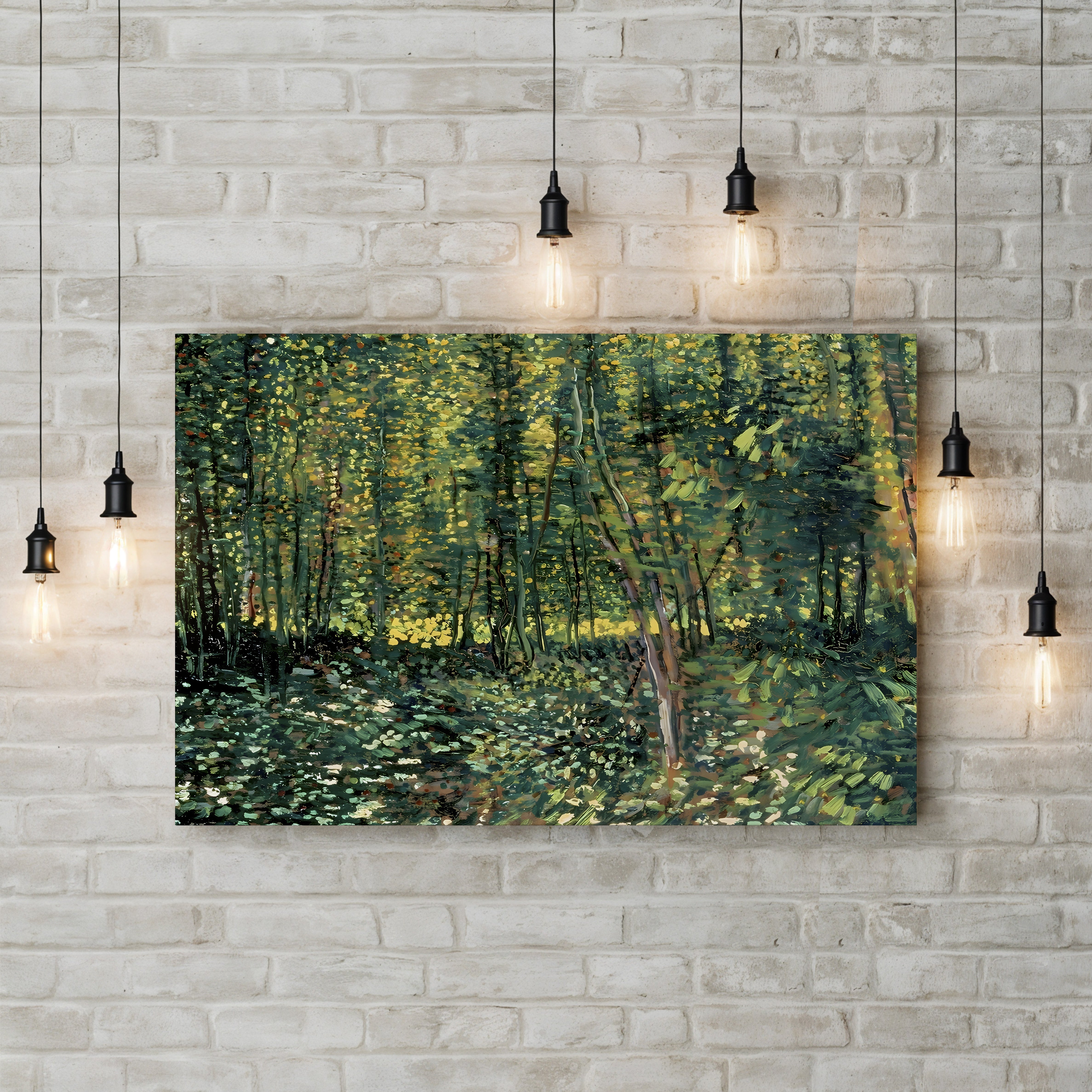 Trees and Undergrowth, 1887 – Vincent van Gogh Wall Art | Post-Impressionist Forest Canvas Print