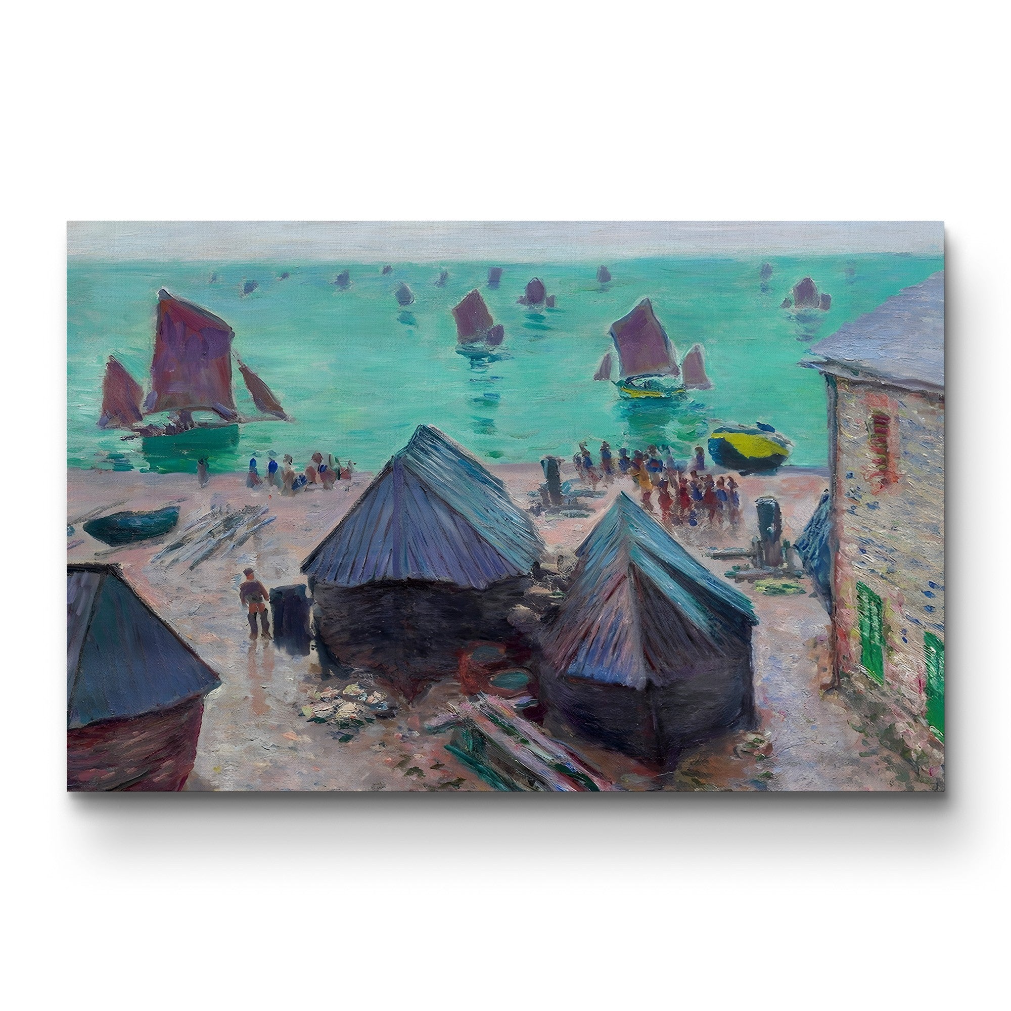 The Departure of the Boats, Étretat (Le Départ des bateaux, Étretat), 1885 by Claude Monet