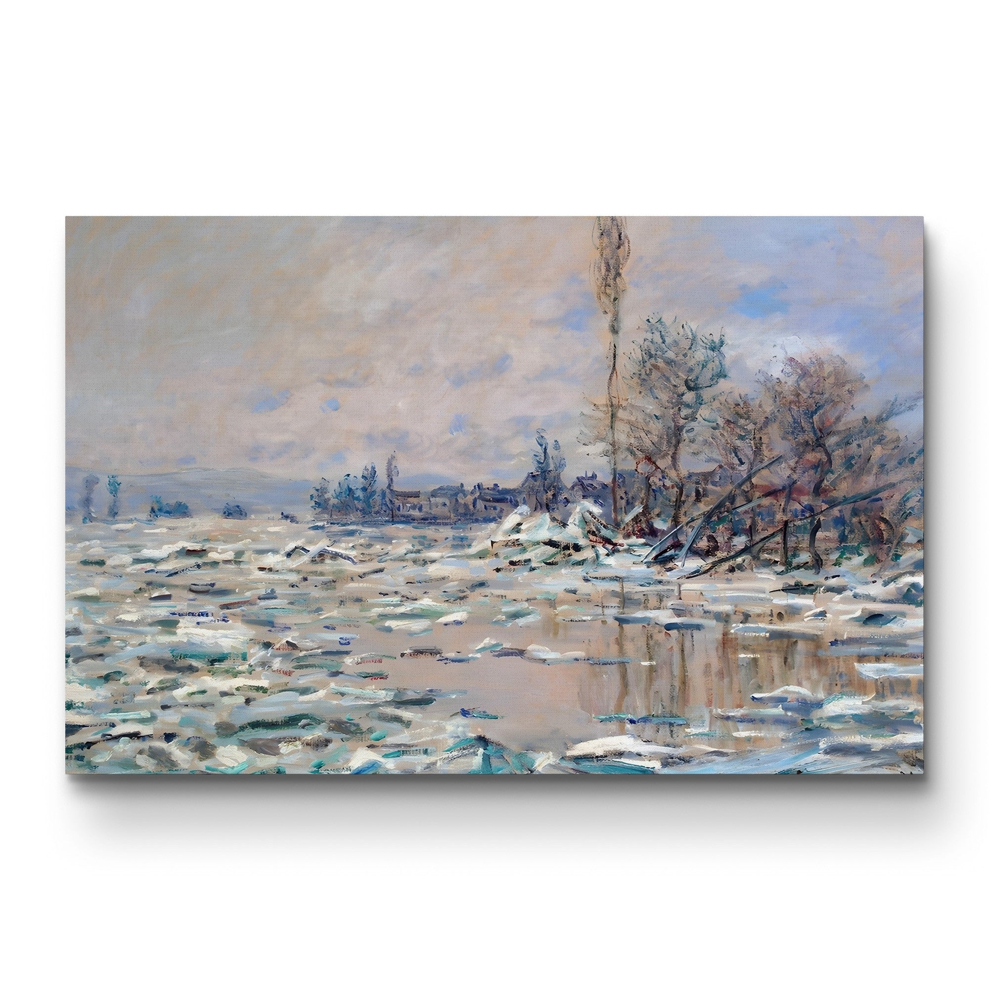 La Débâcle – Claude Monet Wall Art | Impressionist Ice Break River Canvas Print