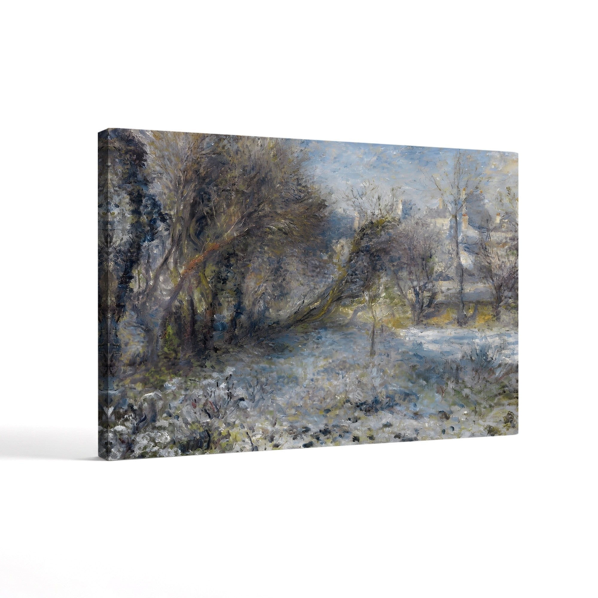 Snow-Covered Landscape, c.1870 – Renoir Wall Art | Impressionist Winter Canvas