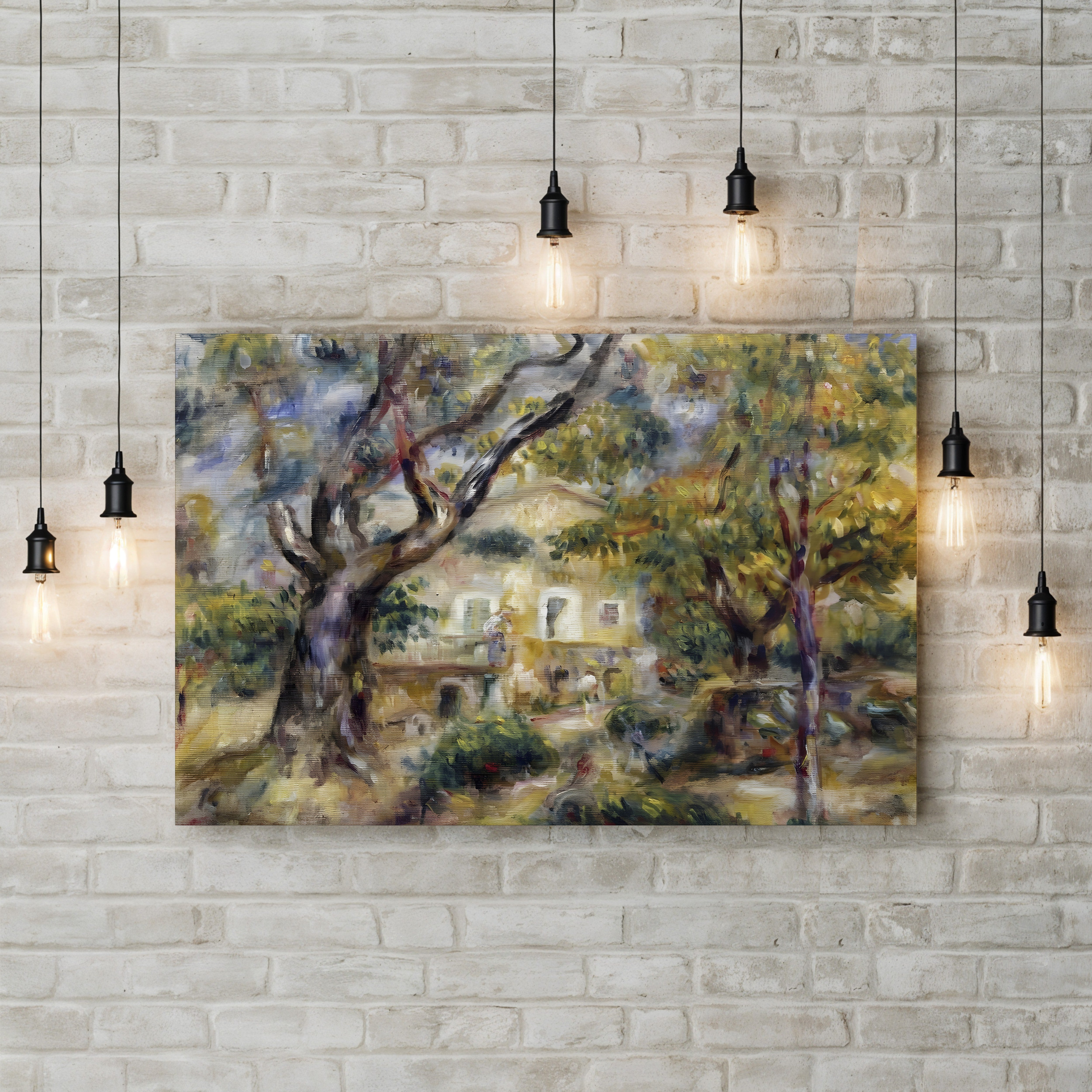The Farm at Les Collettes, Cagnes – Pierre-Auguste Renoir Wall Art | Impressionist Provençal Canvas Print