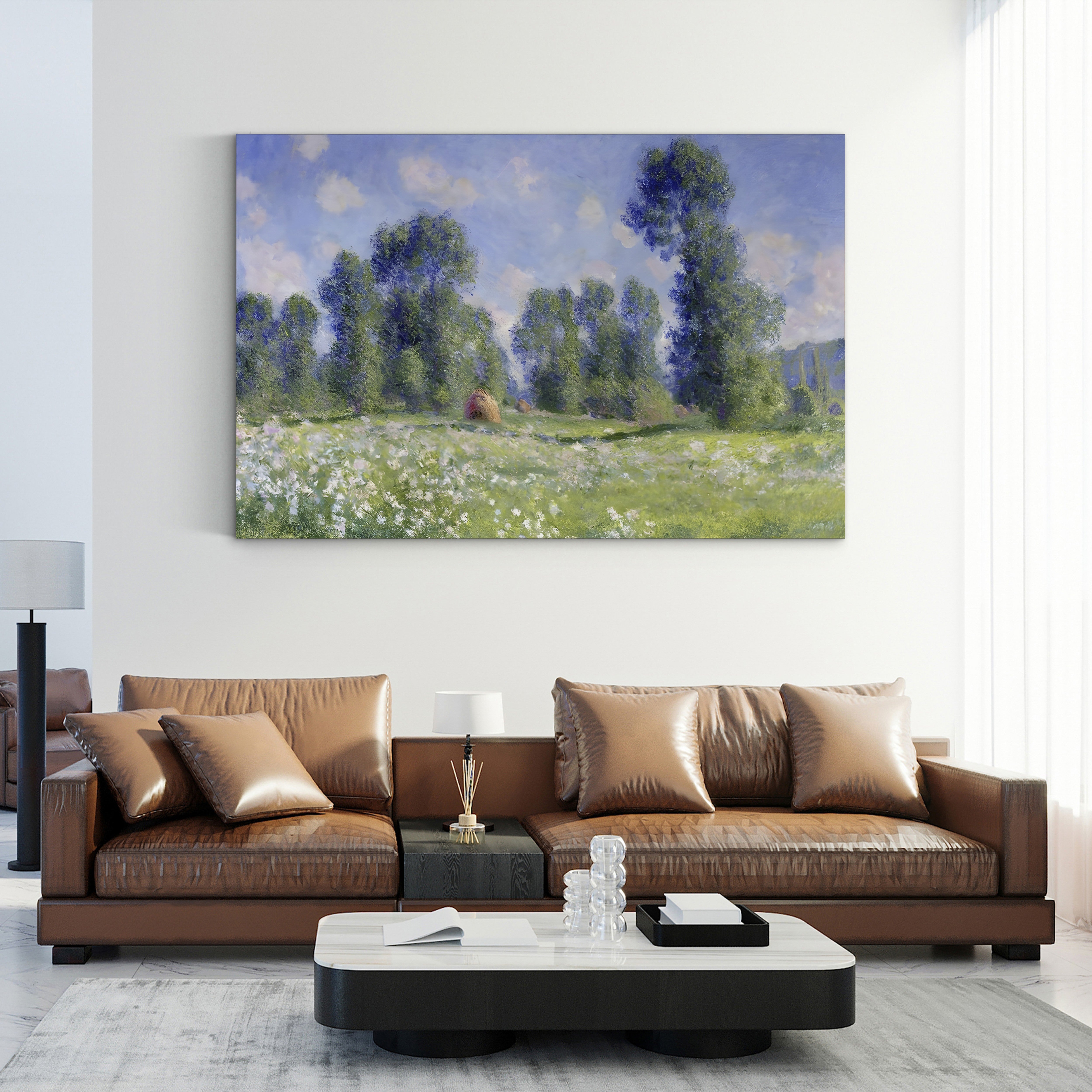 Effect of Spring, Giverny, 1890 – Claude Monet Wall Art | Impressionist Landscape Canvas Print