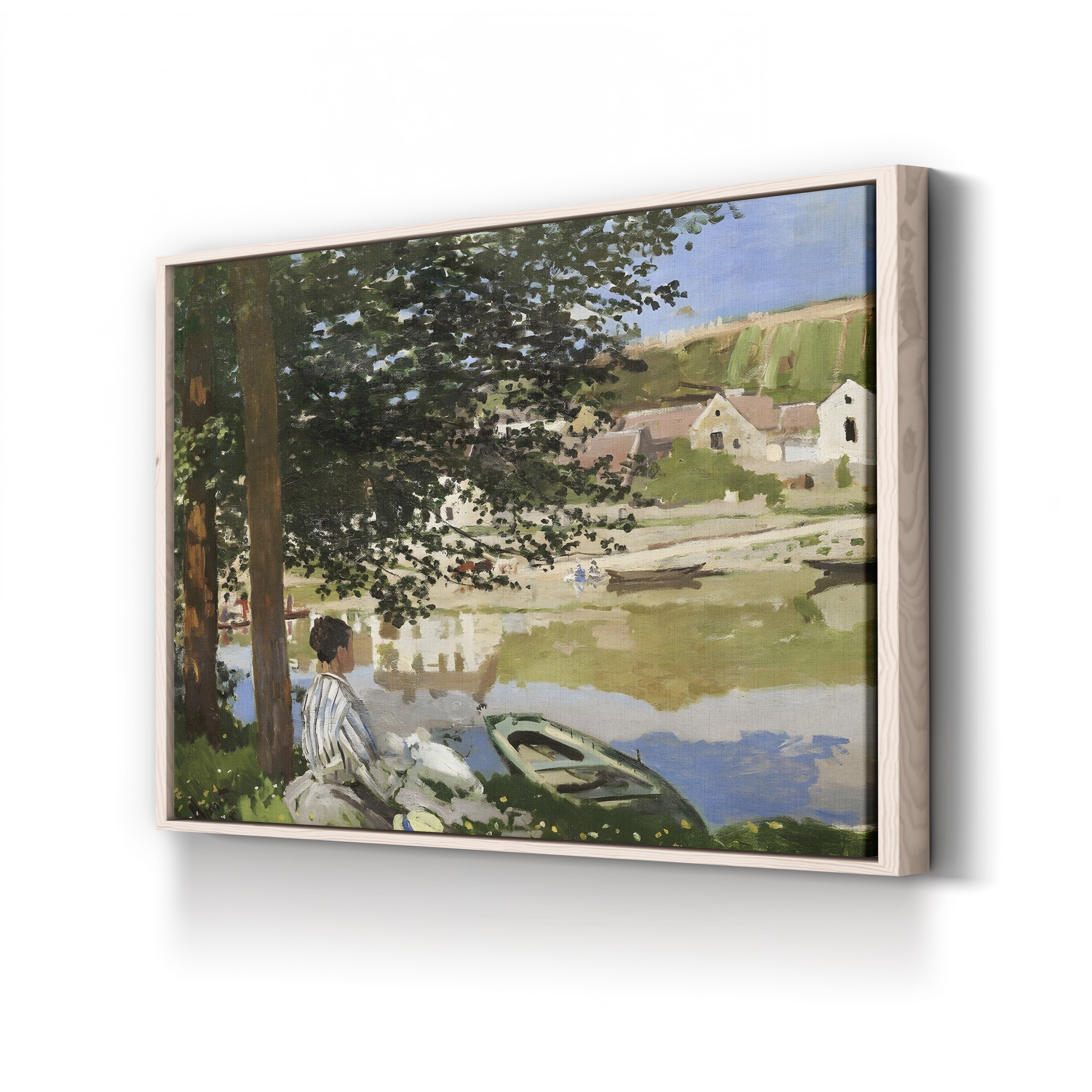 On the Bank of the Seine, Bennecourt (Au Bord de l’Eau, Bennecourt), 1868 by Claude Monet