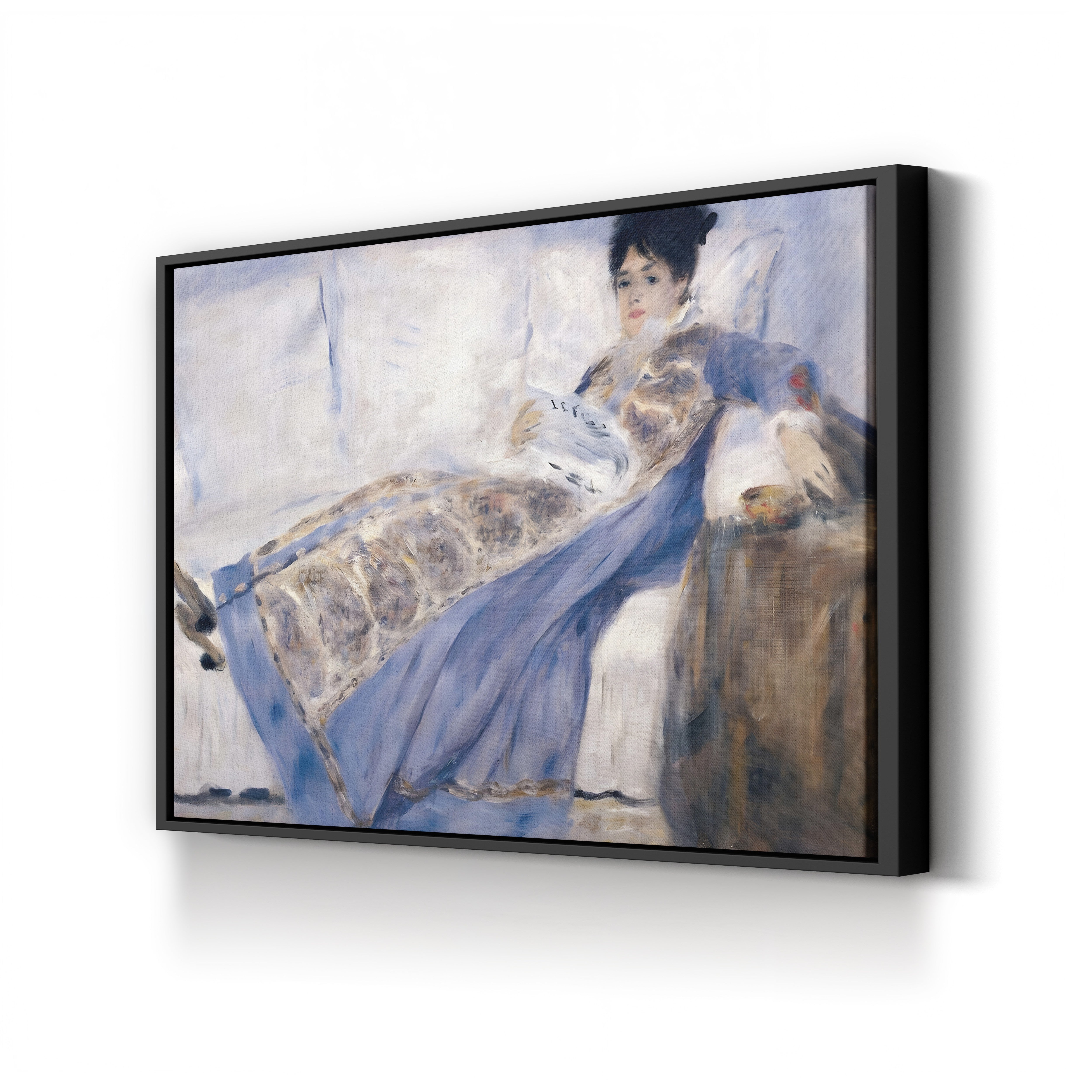 Madame Monet Lying on a Sofa – Renoir Wall Art | Portrait Canvas