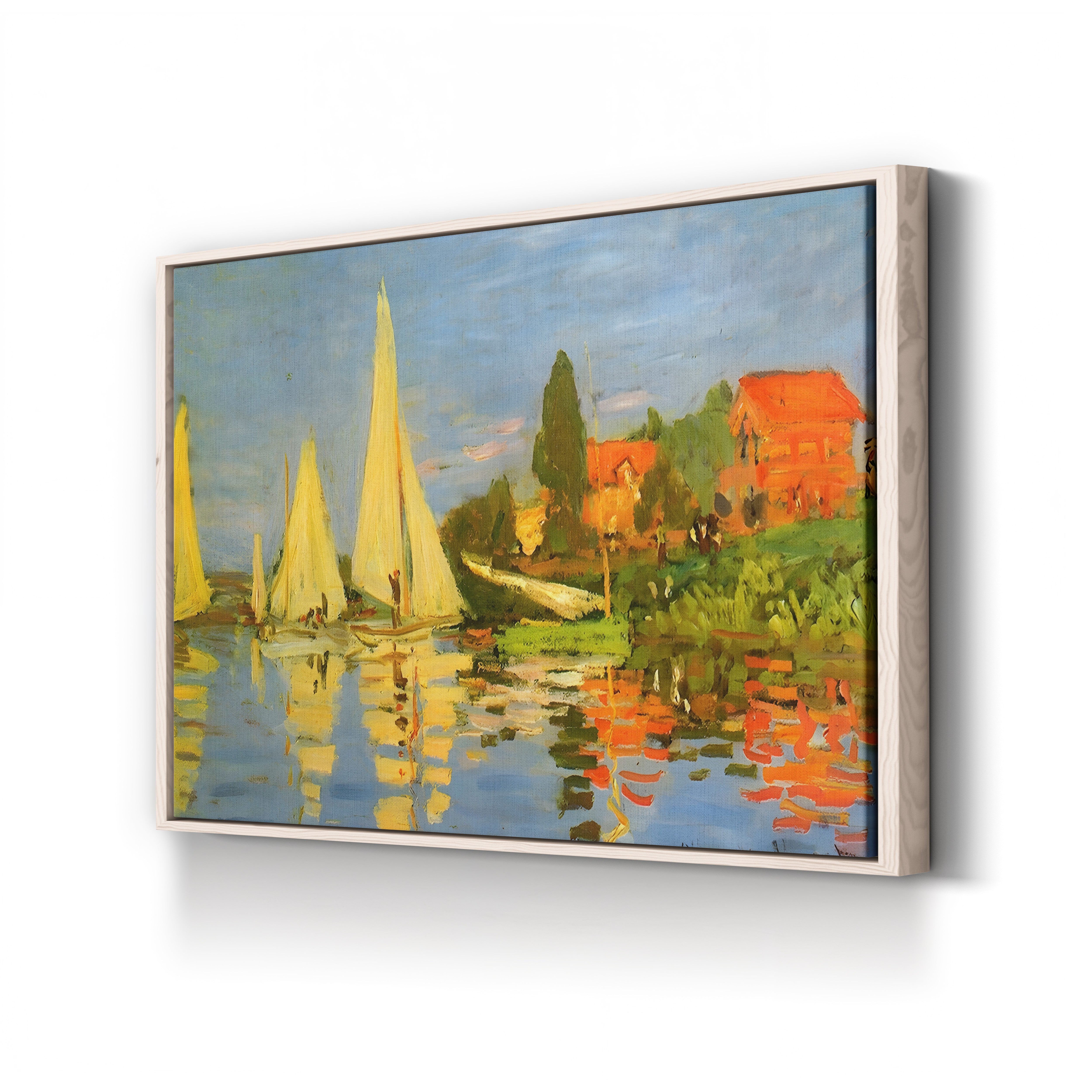 Yacht Race at Argenteuil – Claude Monet Wall Art | Impressionist Regatta Canvas Print