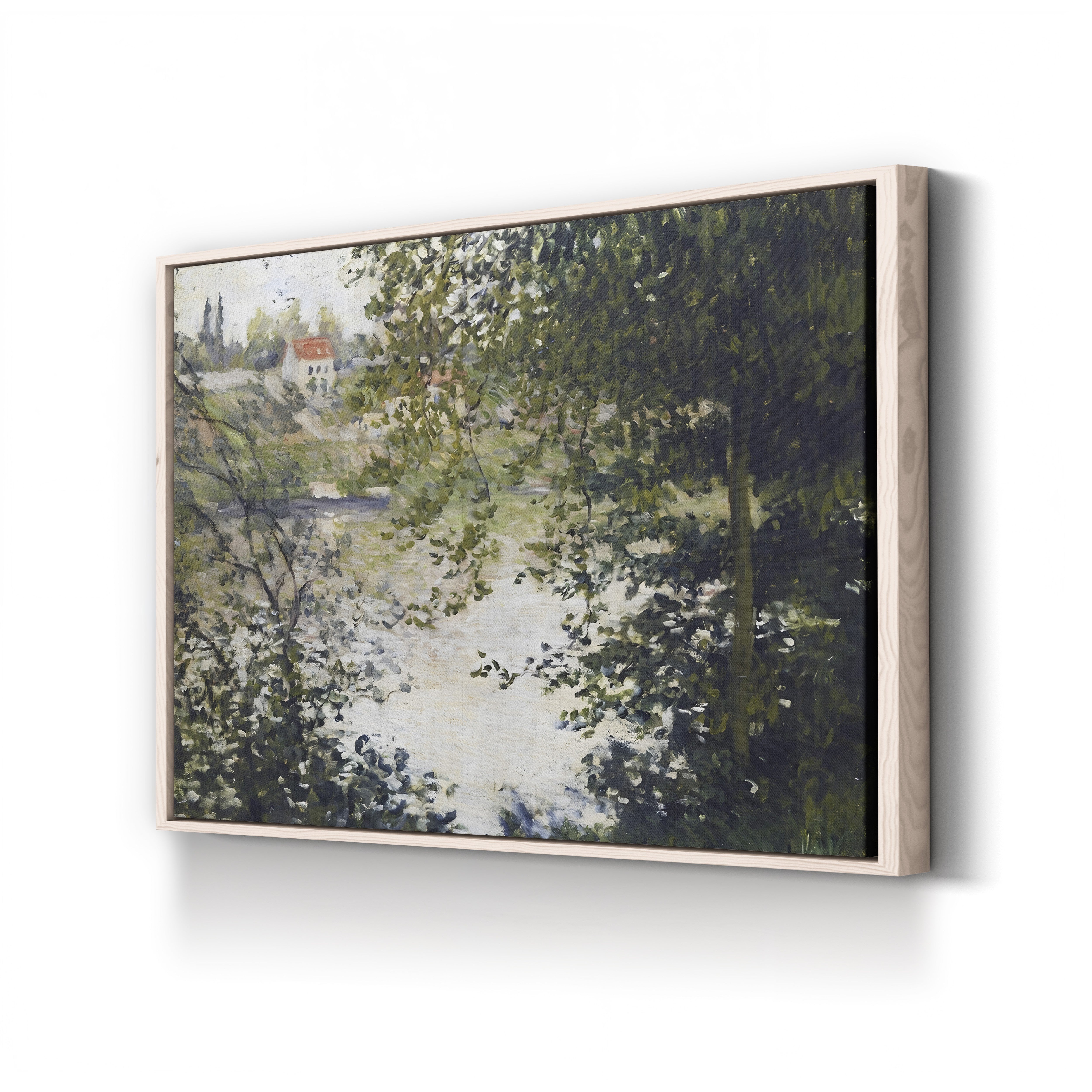 A View Through the Trees of La Grande Jatte Island, 1878 – Claude Monet Wall Art | Impressionist Landscape Canvas Print