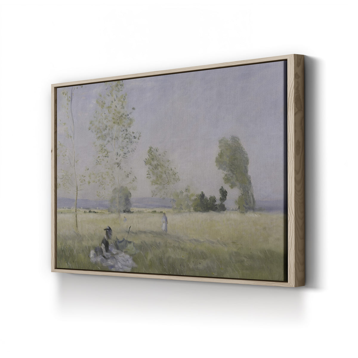 Summer (L’Été), c. 1874 by Claude Monet canvas print in oak frame