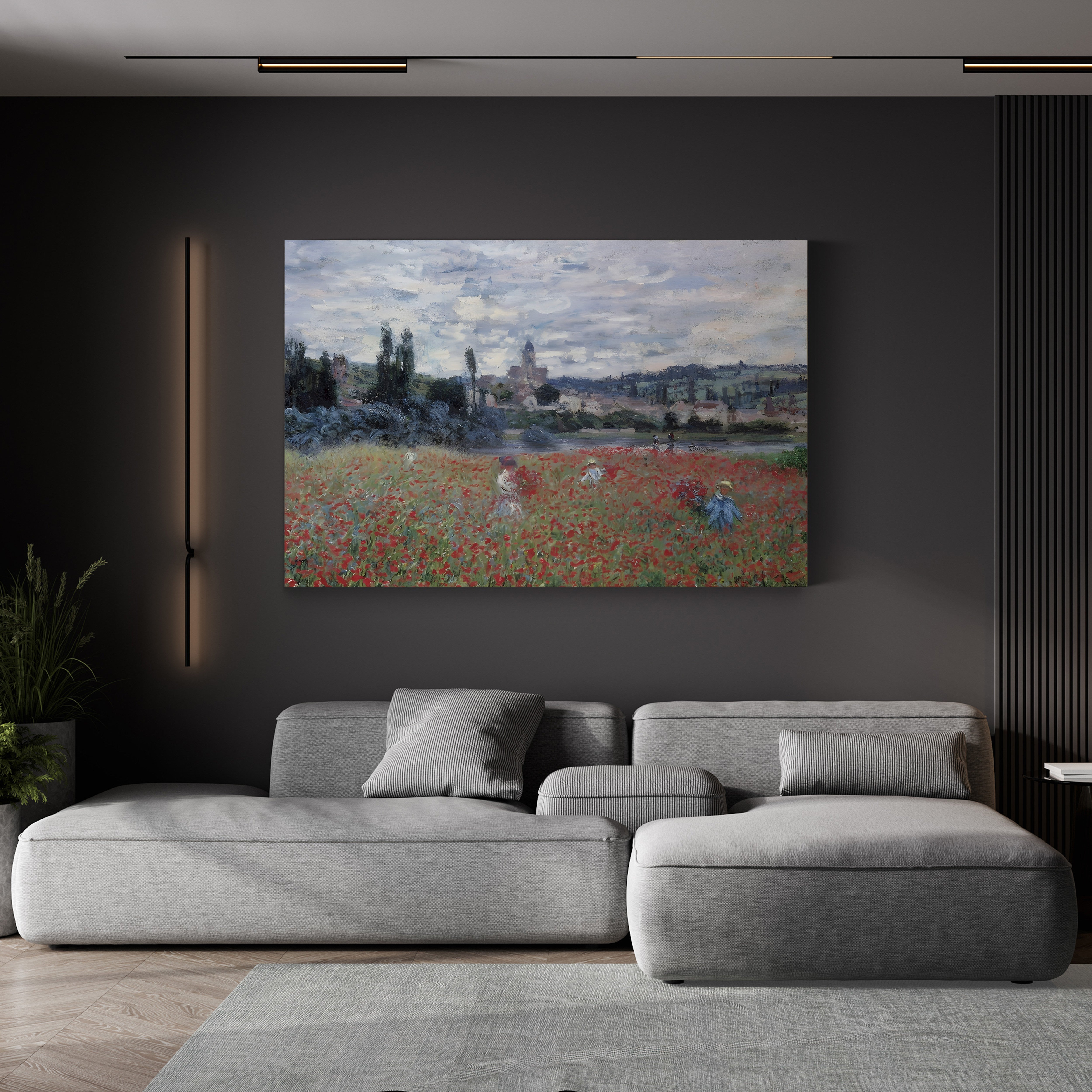 Poppy Field near Vétheuil (Champ de coquelicots près de Vétheuil), 1879 by Claude Monet